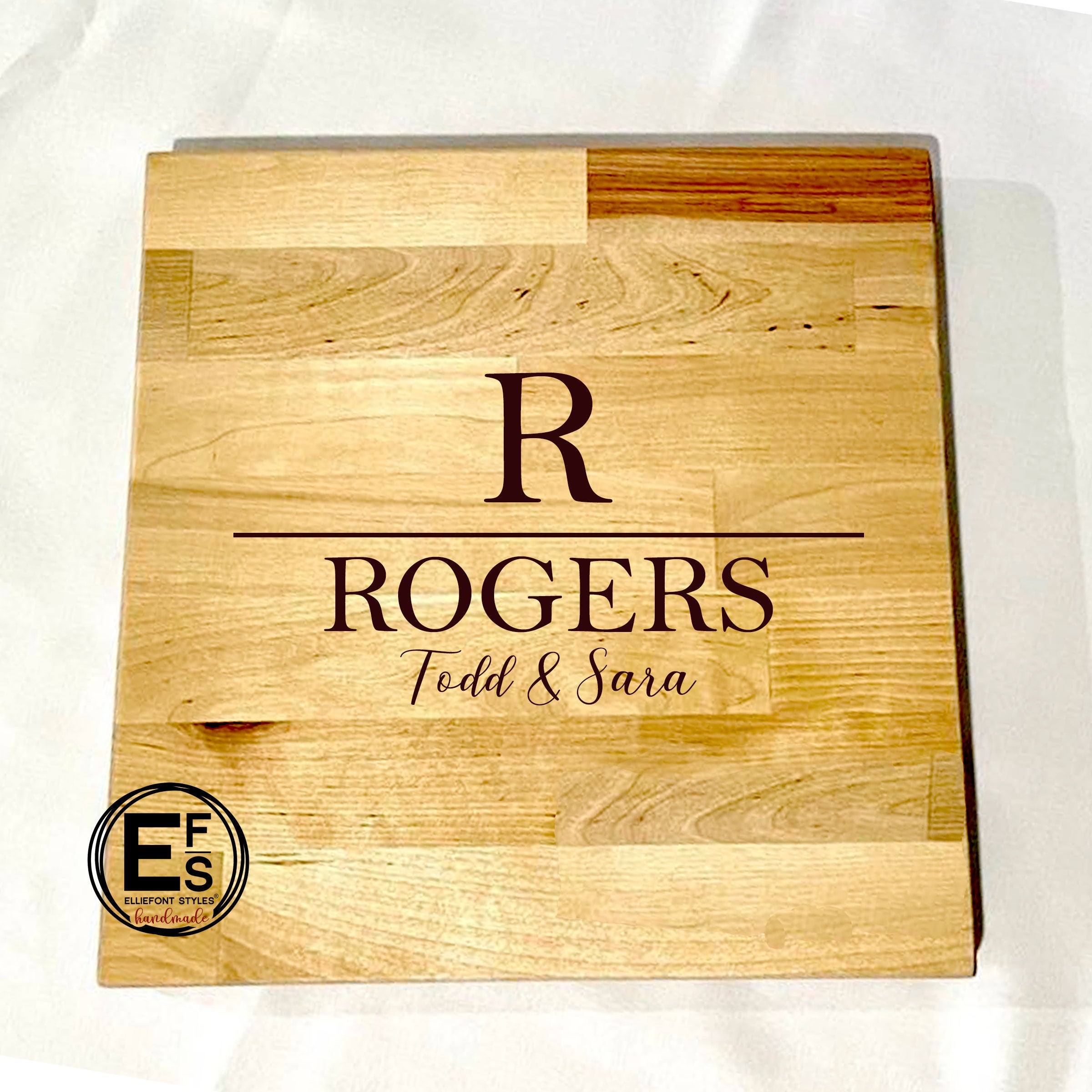Unique personalized cutting board housewarming gift for couples and families