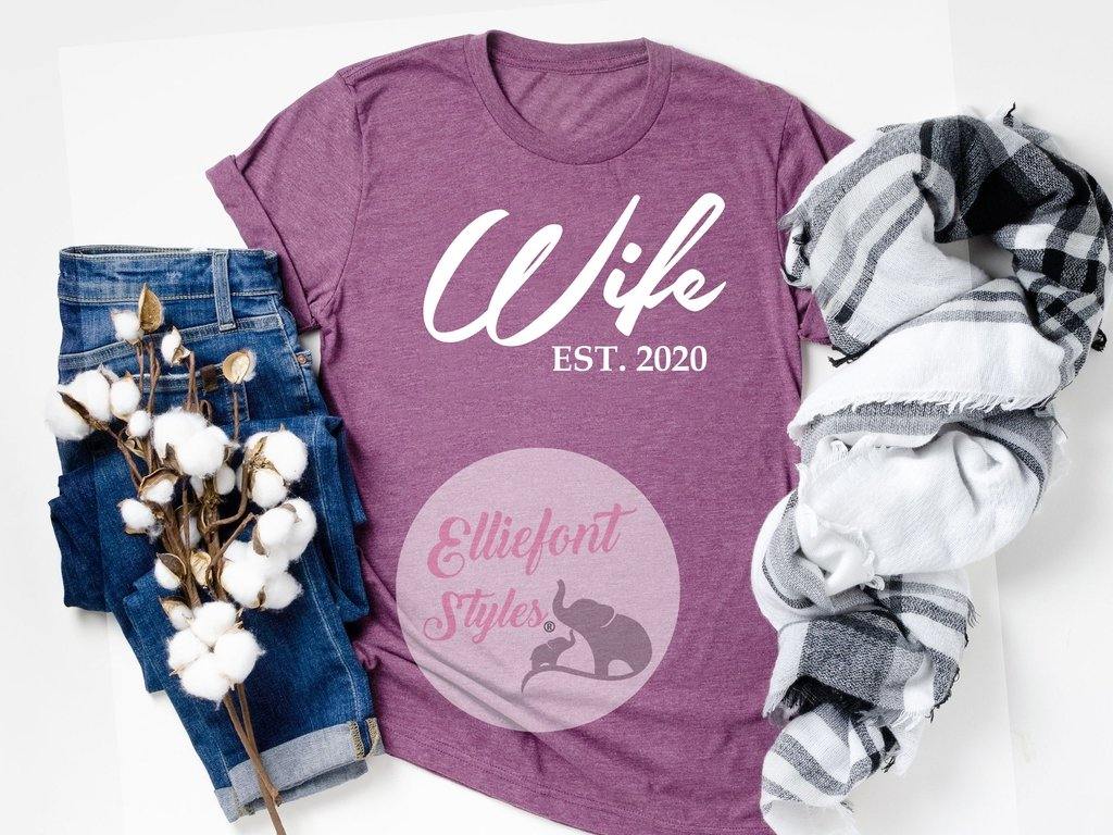 Hubs and Wife Established Shirts - Elliefont Styles