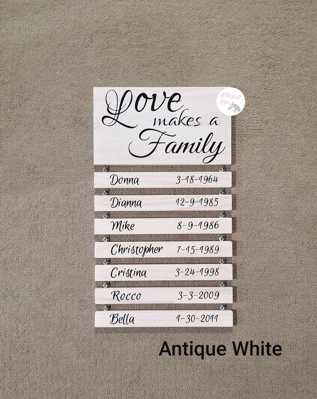Love Makes A Family Sign - Elliefont Styles