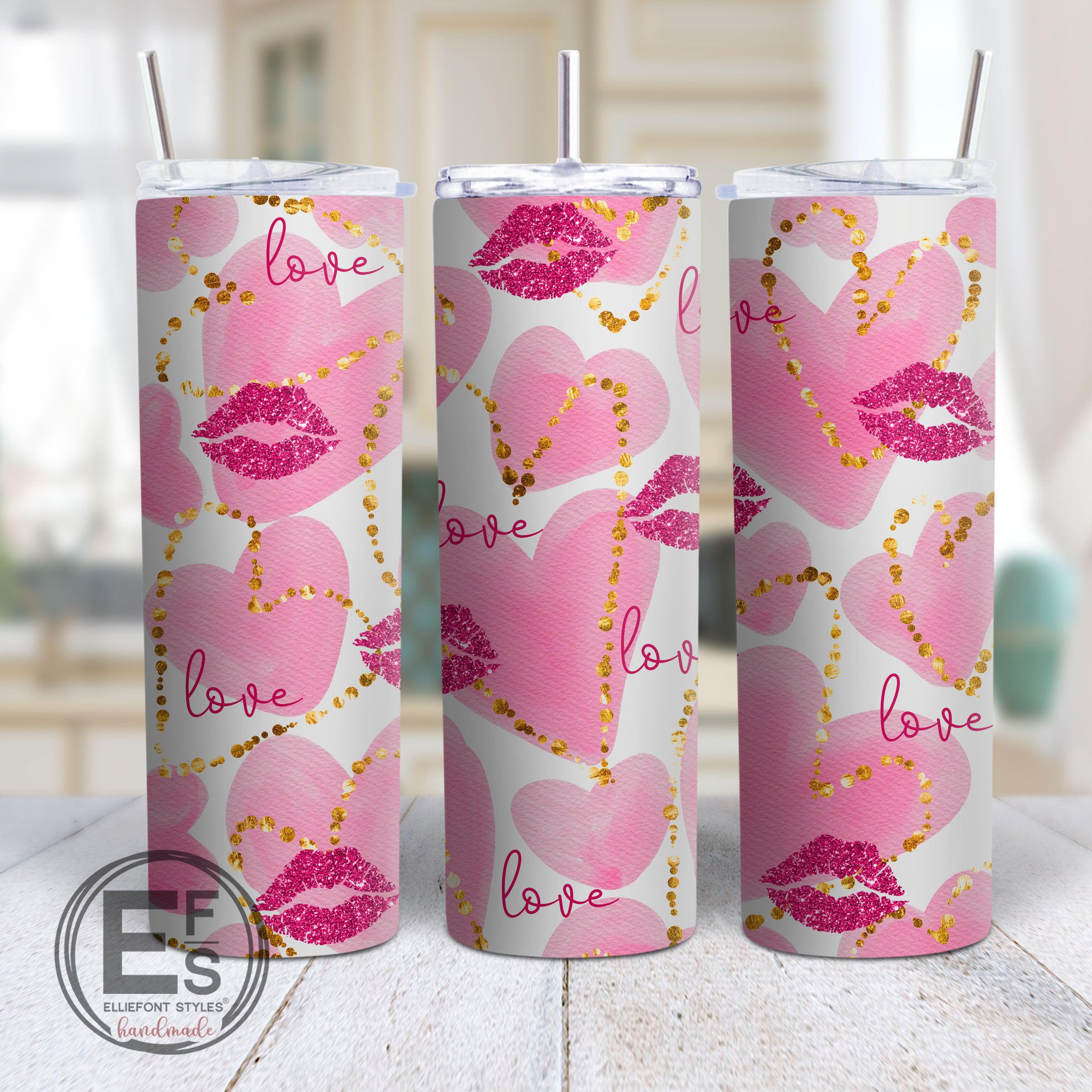 Love & Kisses Valentines Tumbler