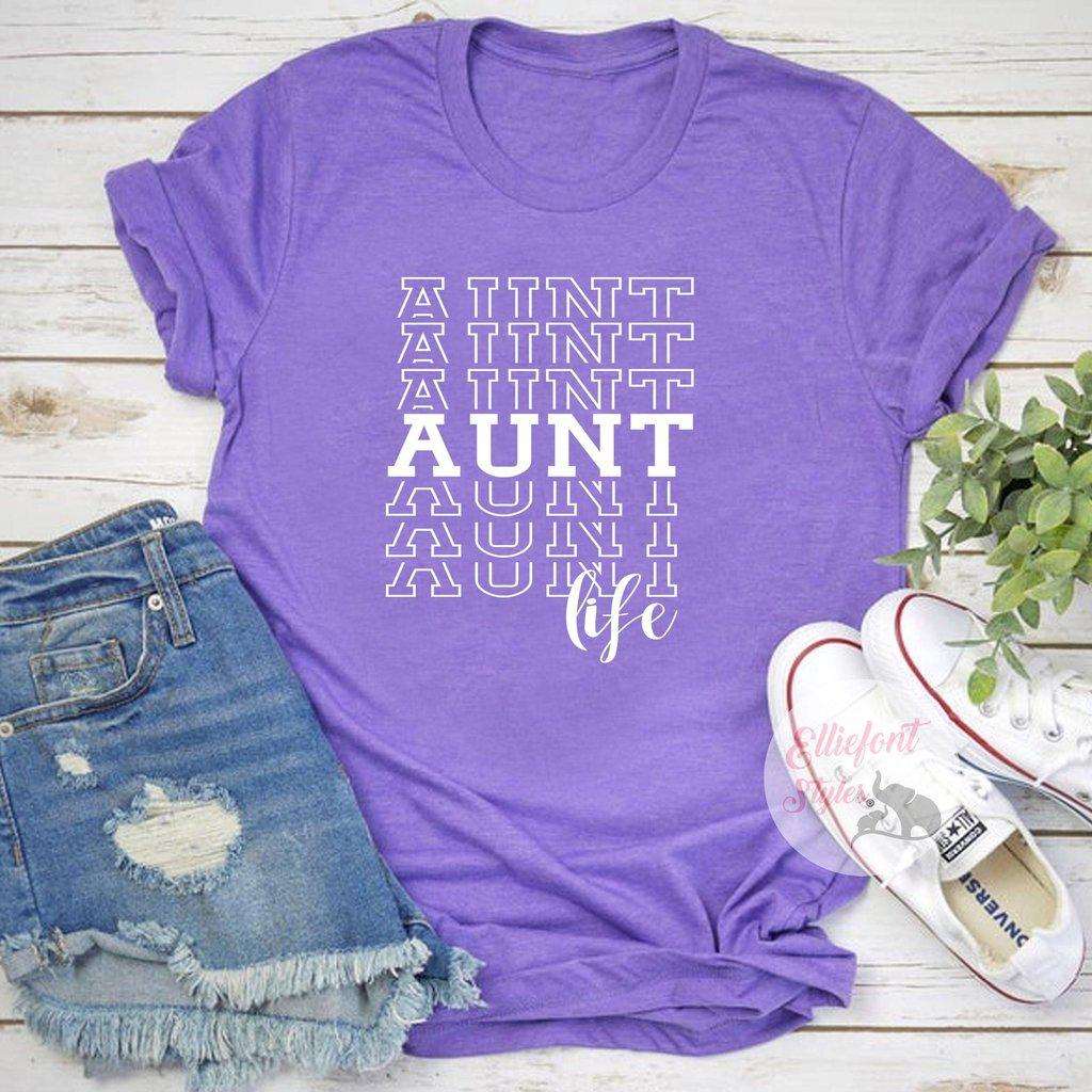 Mother’s Day cute Aunt Life tee for nieces and nephews to gift