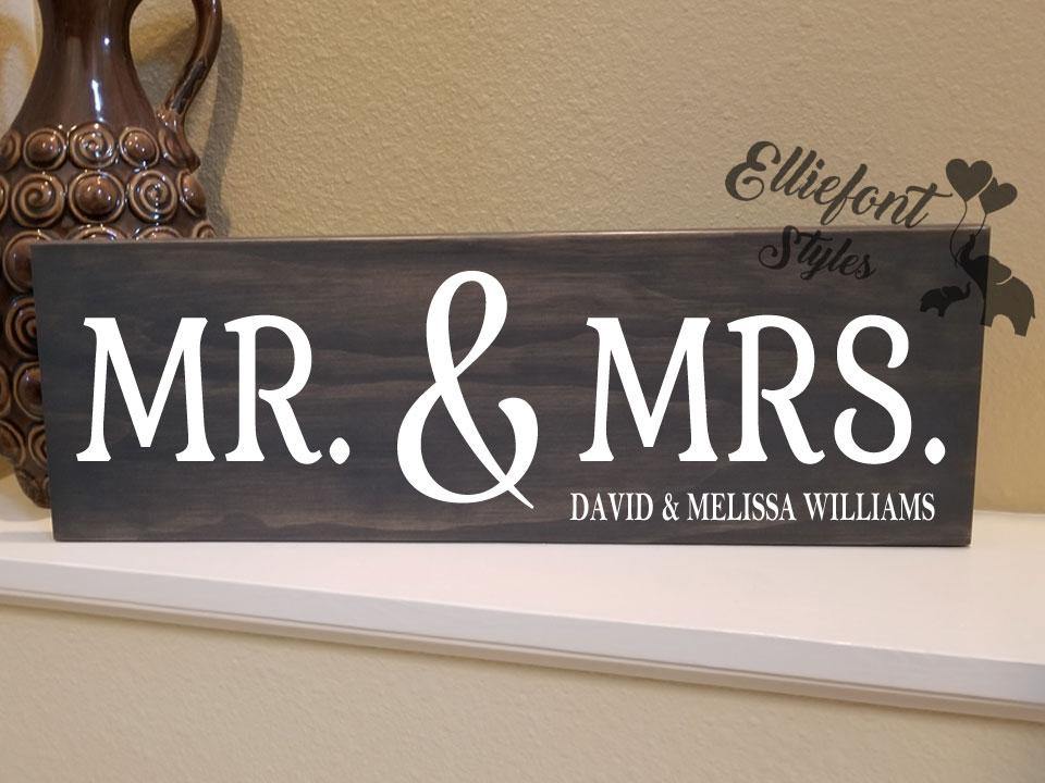 MR. & MRS. Personalized anniversary gift