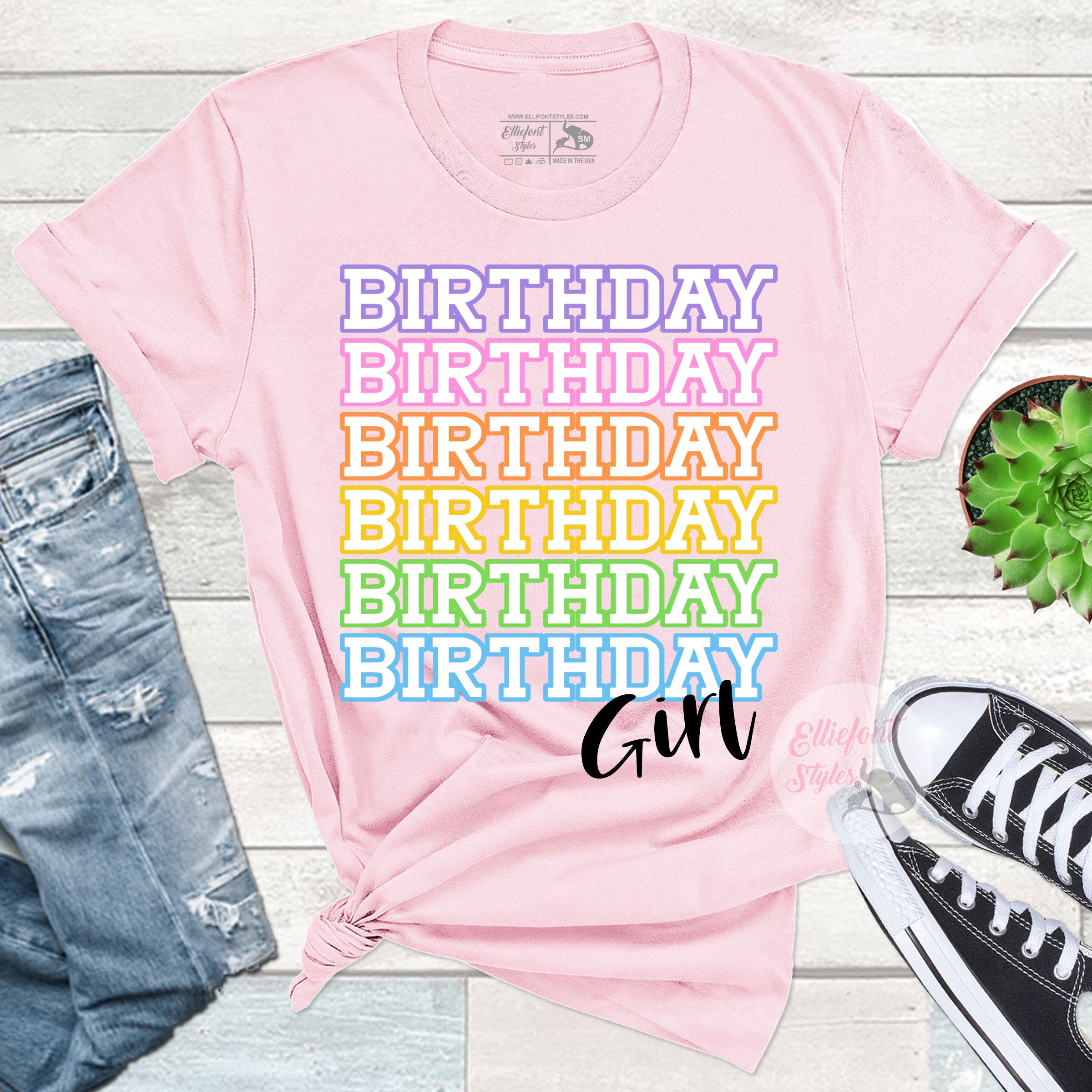 Retro Birthday Girl Shirt