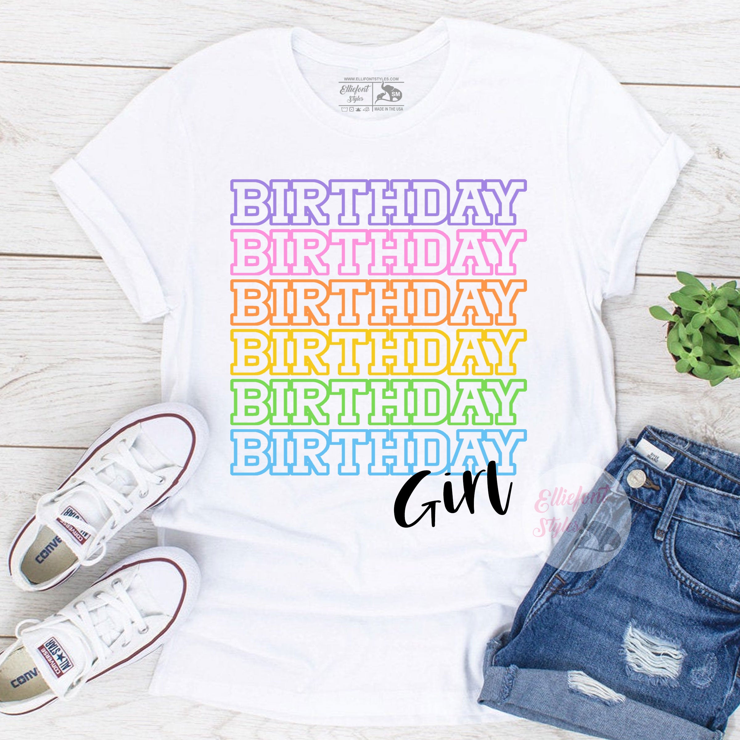 Retro Birthday Girl T-Shirt