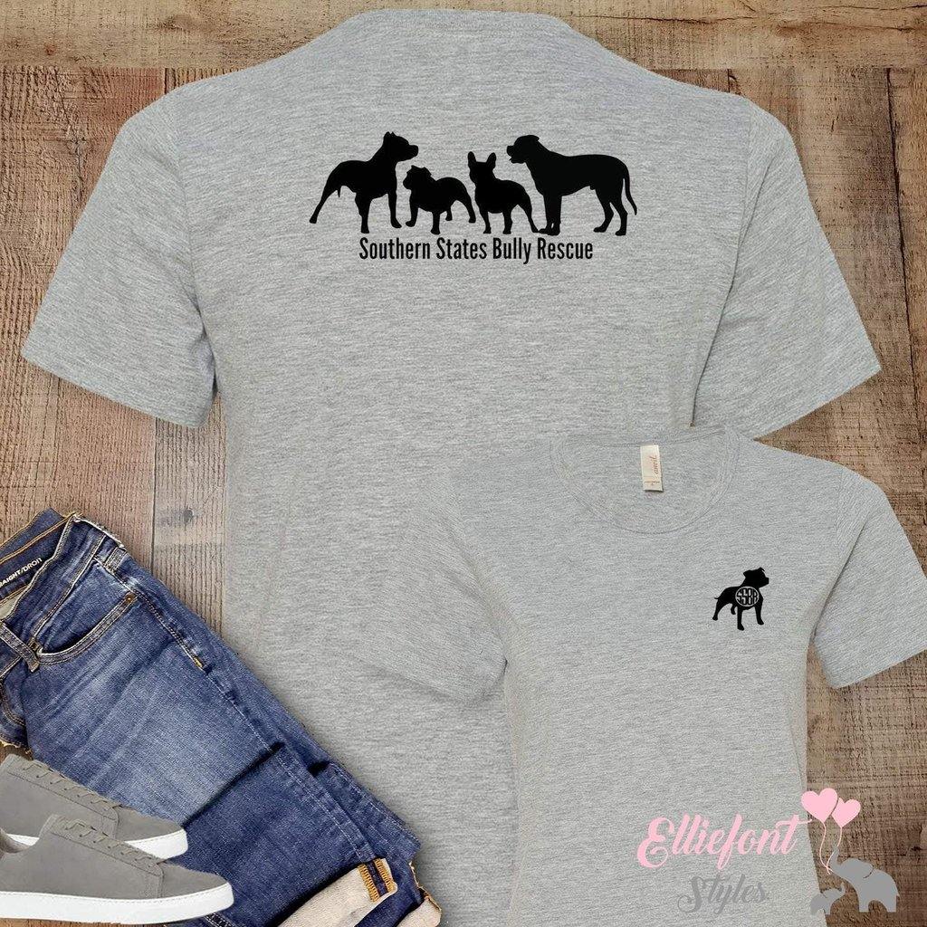 Southern States Bully Rescue Shirt / Unisex T-shirt or Long Sleeve / PitBull Rescue - Elliefont Styles