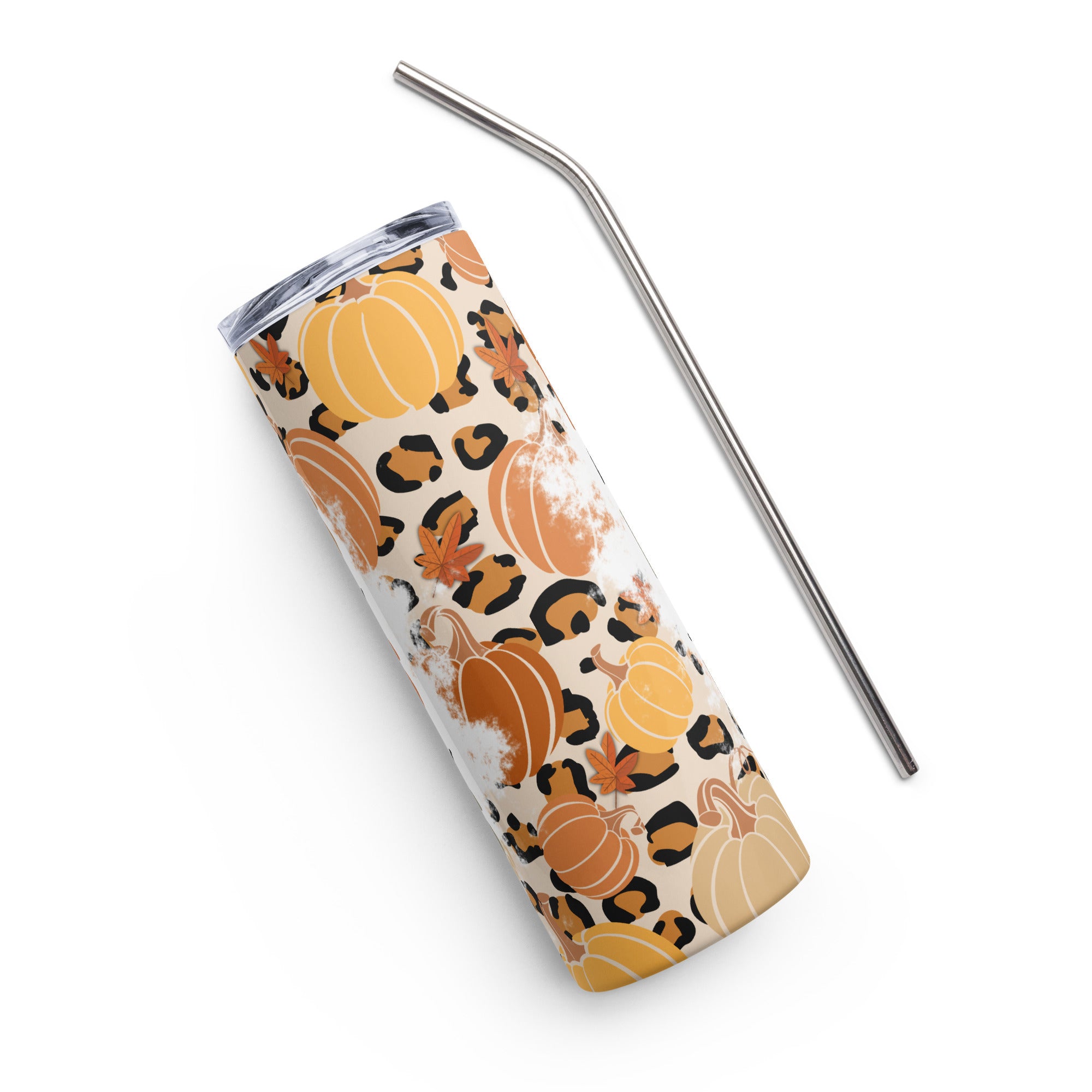 Flannels Hayrides Pumpkins Fall Stainless steel tumbler