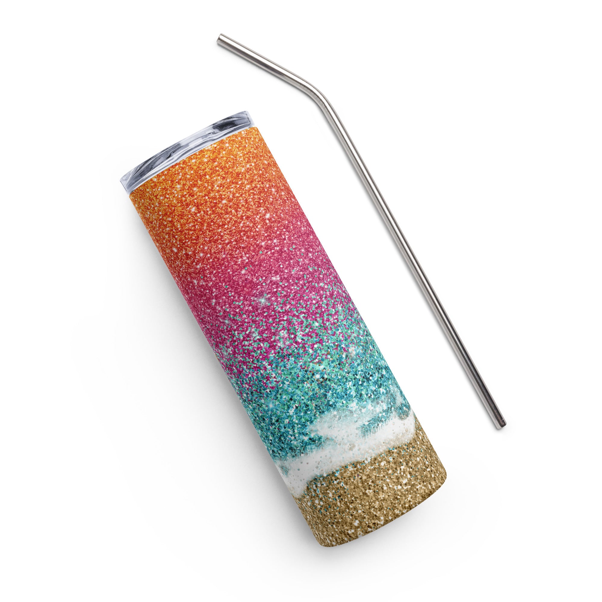 Sunrise Sunset Beach Stainless steel tumbler