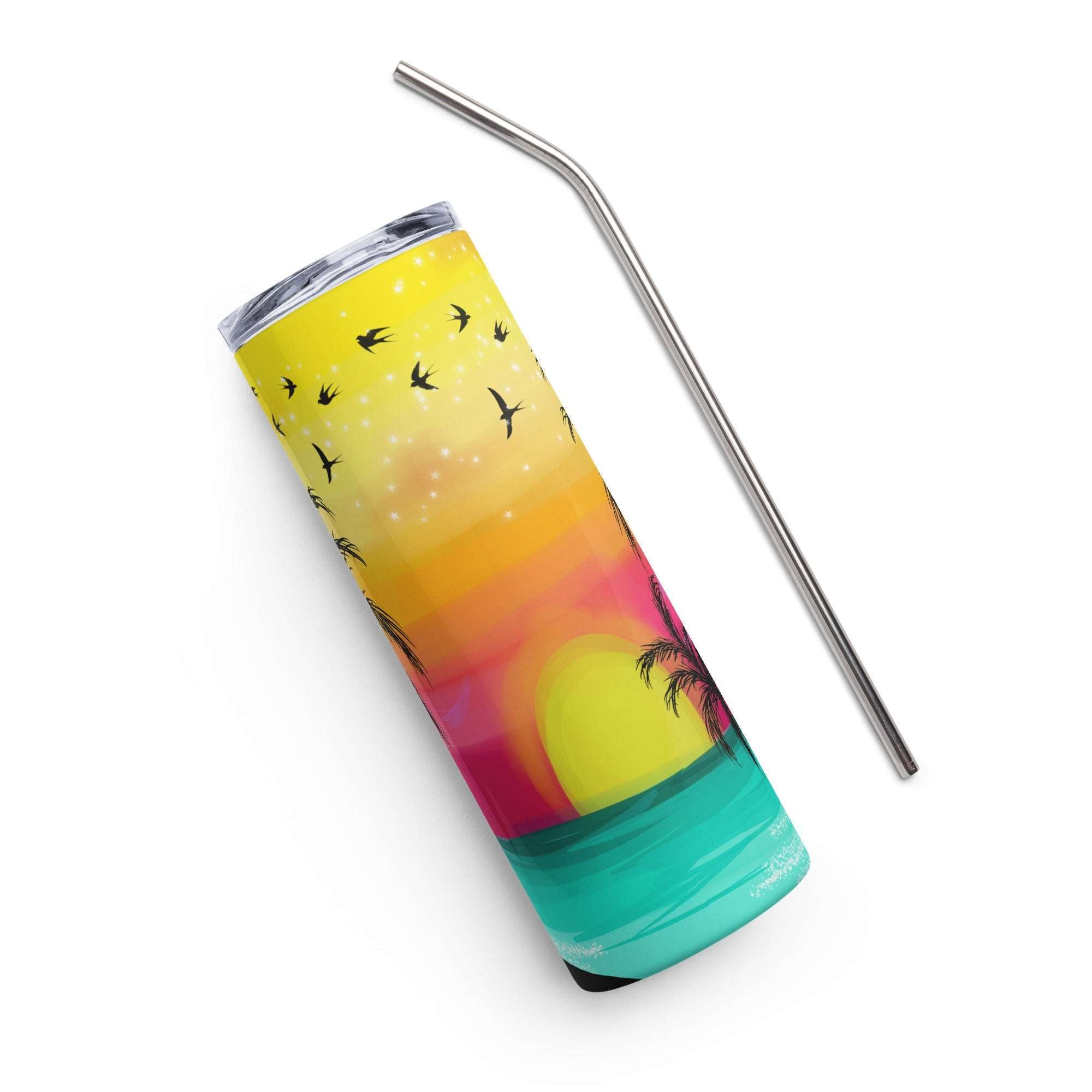 Beach Sunset Stainless steel tumbler