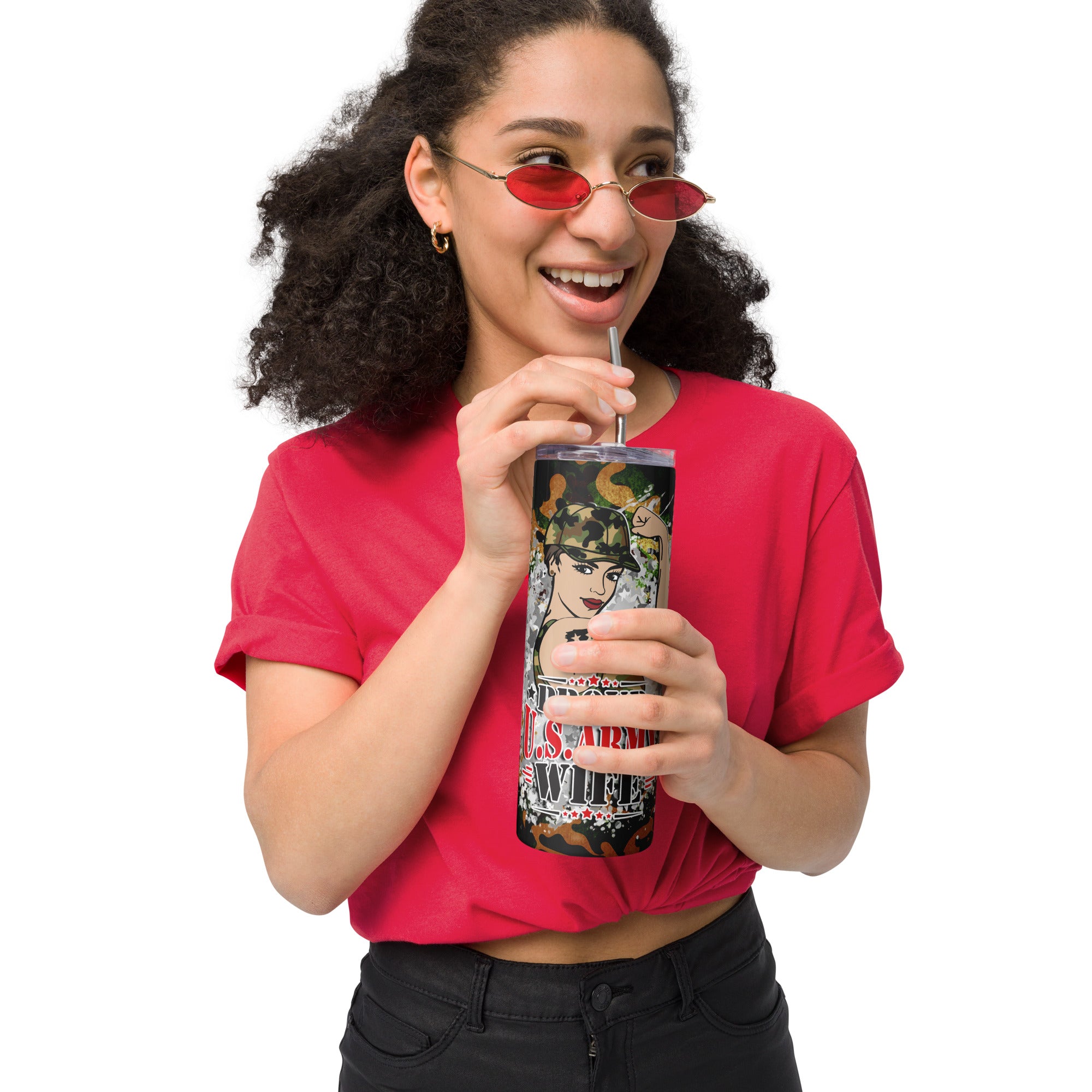 Proud Army Wife Stainless steel tumbler