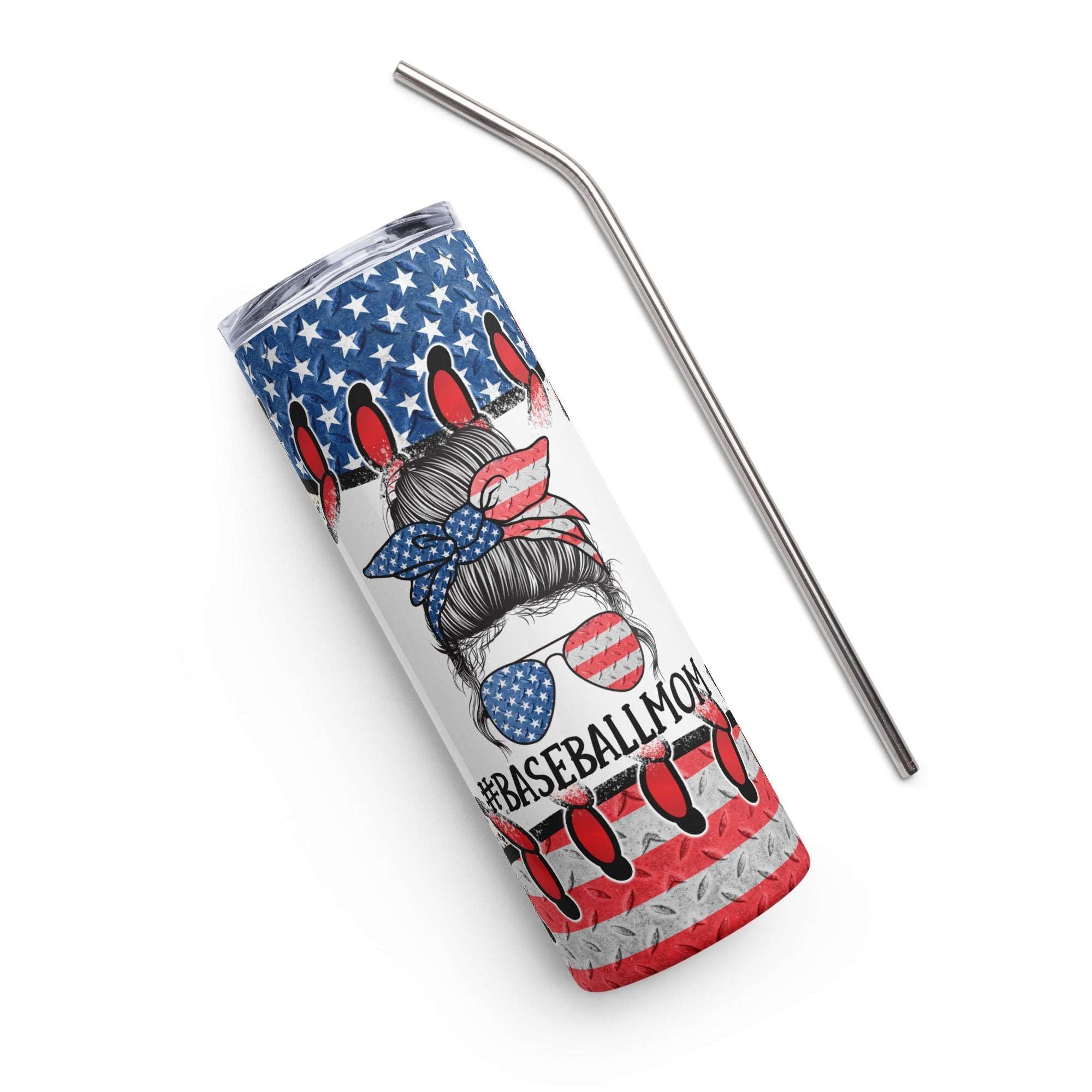 Baseball Mom Life Stainless steel tumbler