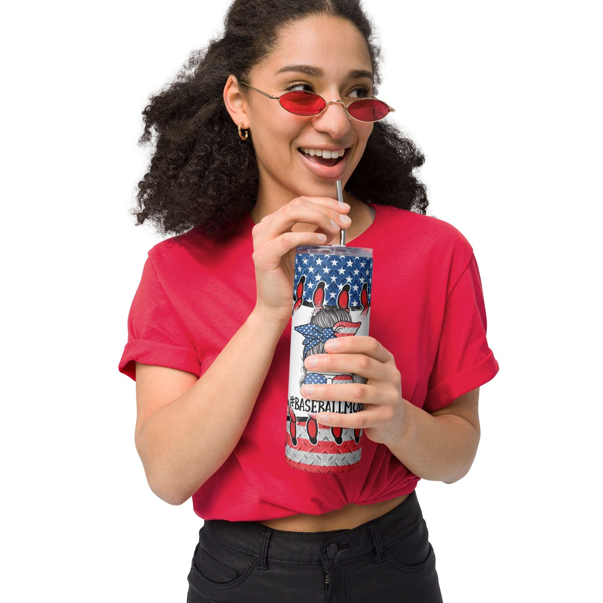 Baseball Mom Life Stainless steel tumbler