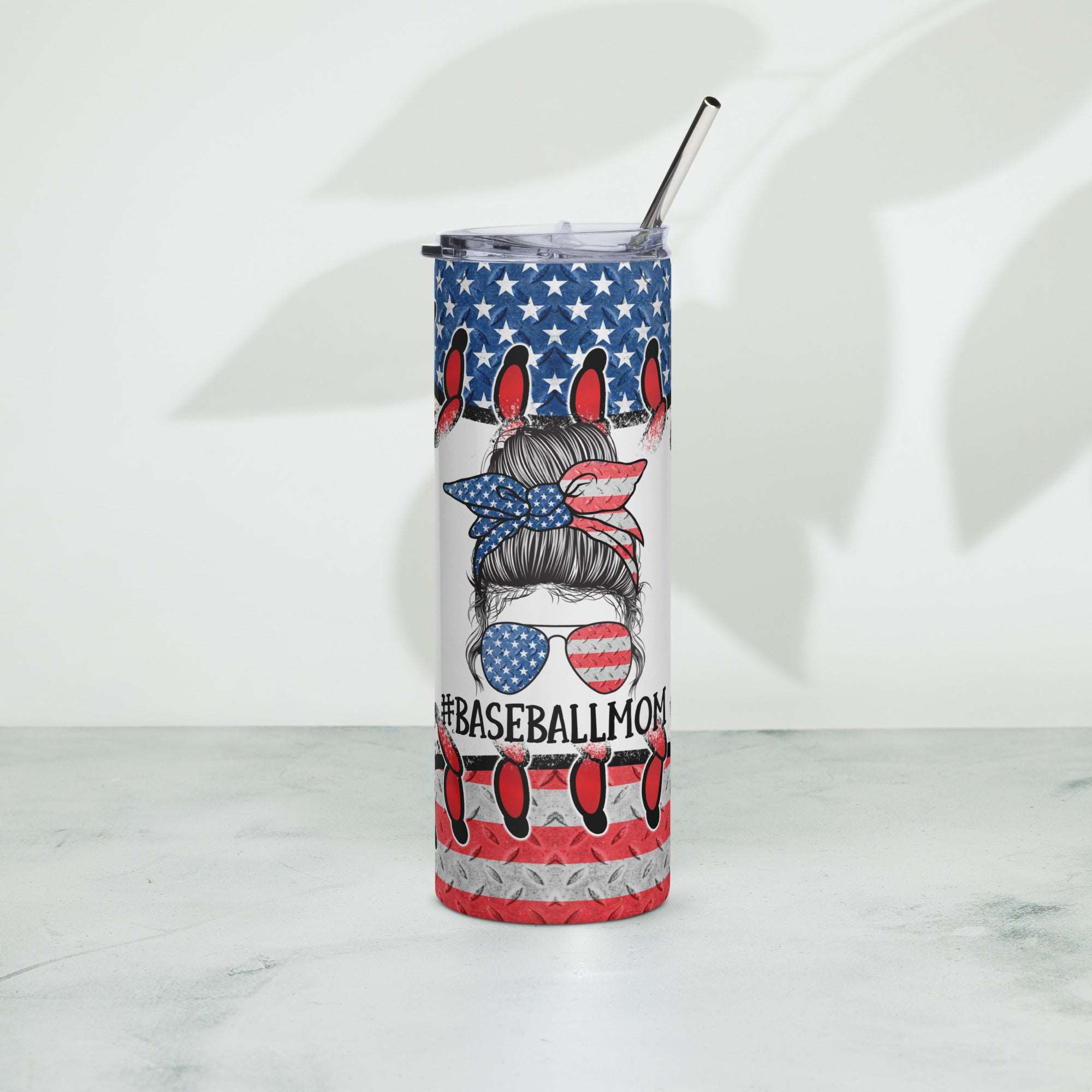 Baseball Mom Life Stainless steel tumbler