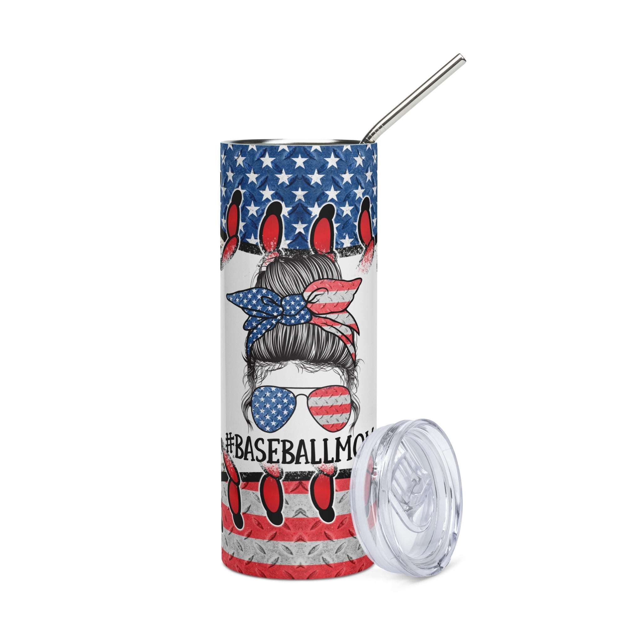 Baseball Mom Life Stainless steel tumbler