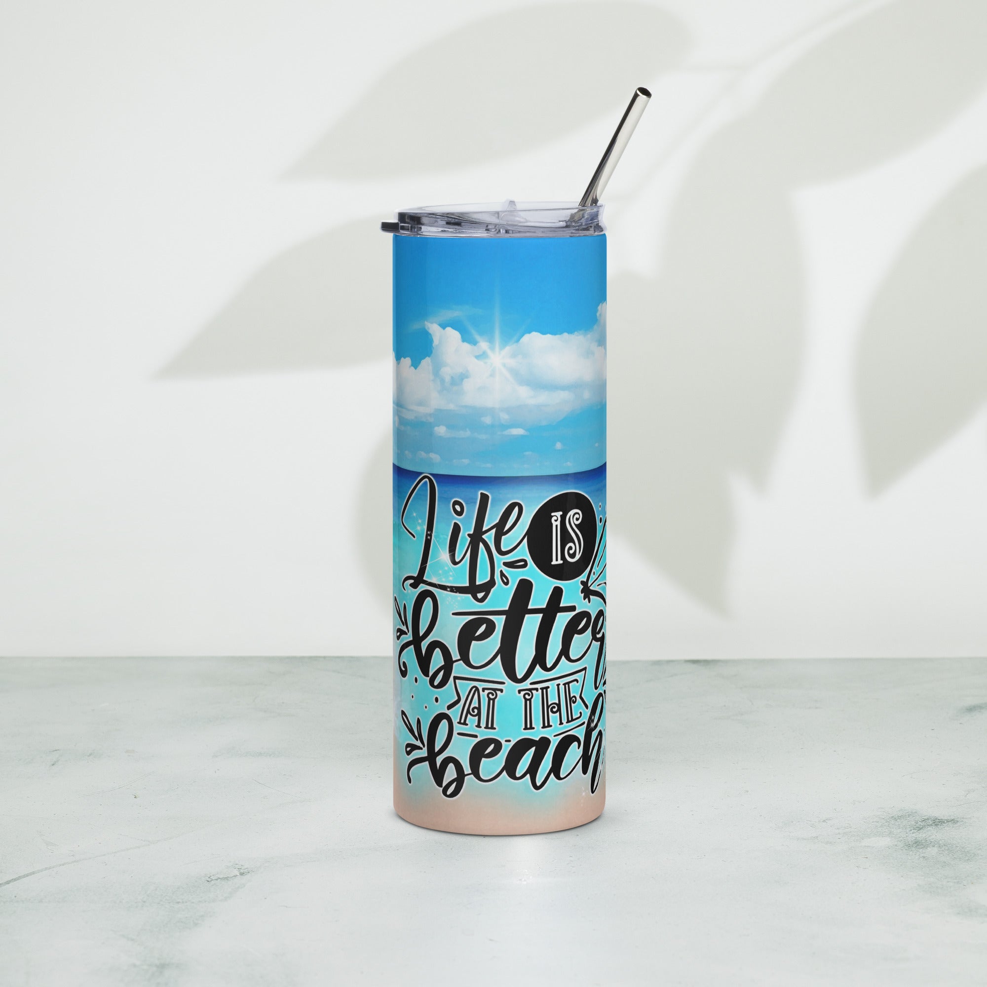 Life Is Better At The Beach Stainless steel tumbler
