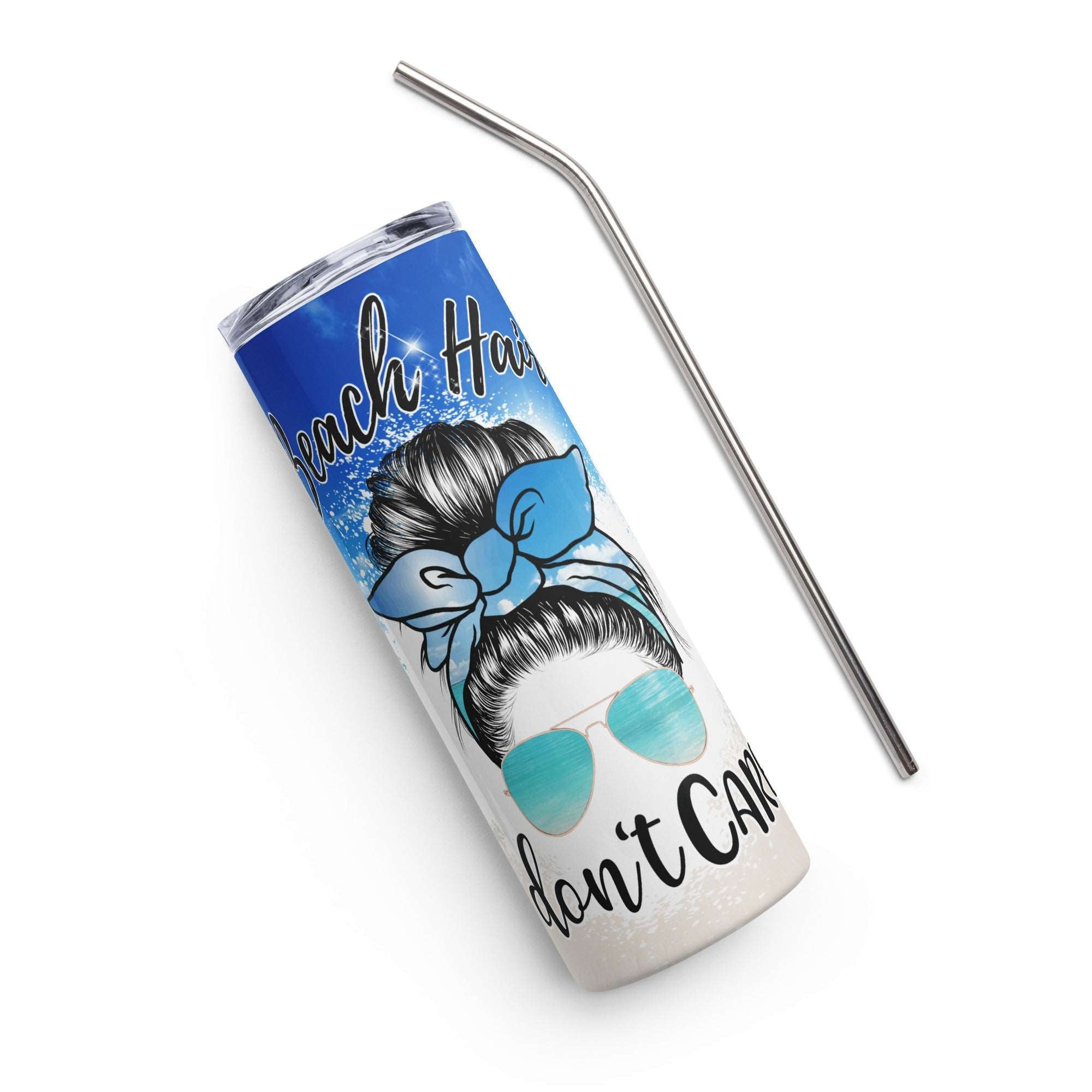 Beach Hair Don't Care Stainless steel tumbler