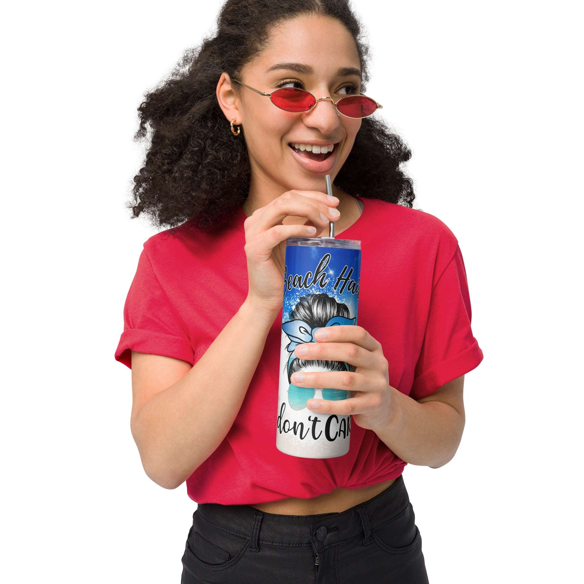 Beach Hair Don't Care Stainless steel tumbler
