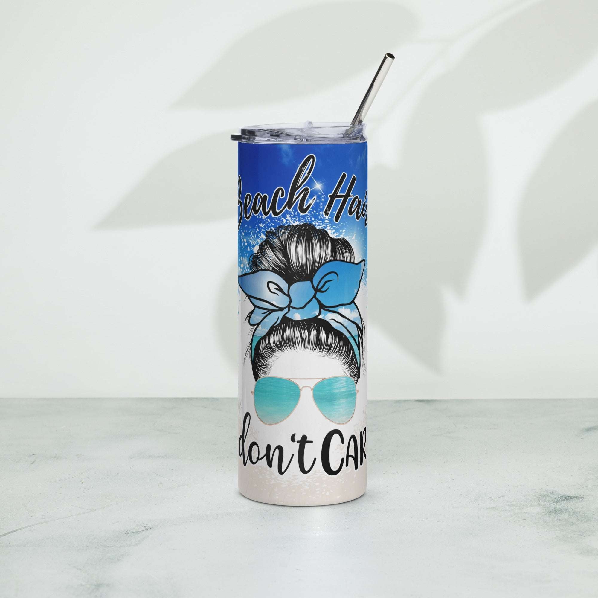 Beach Hair Don't Care Stainless steel tumbler