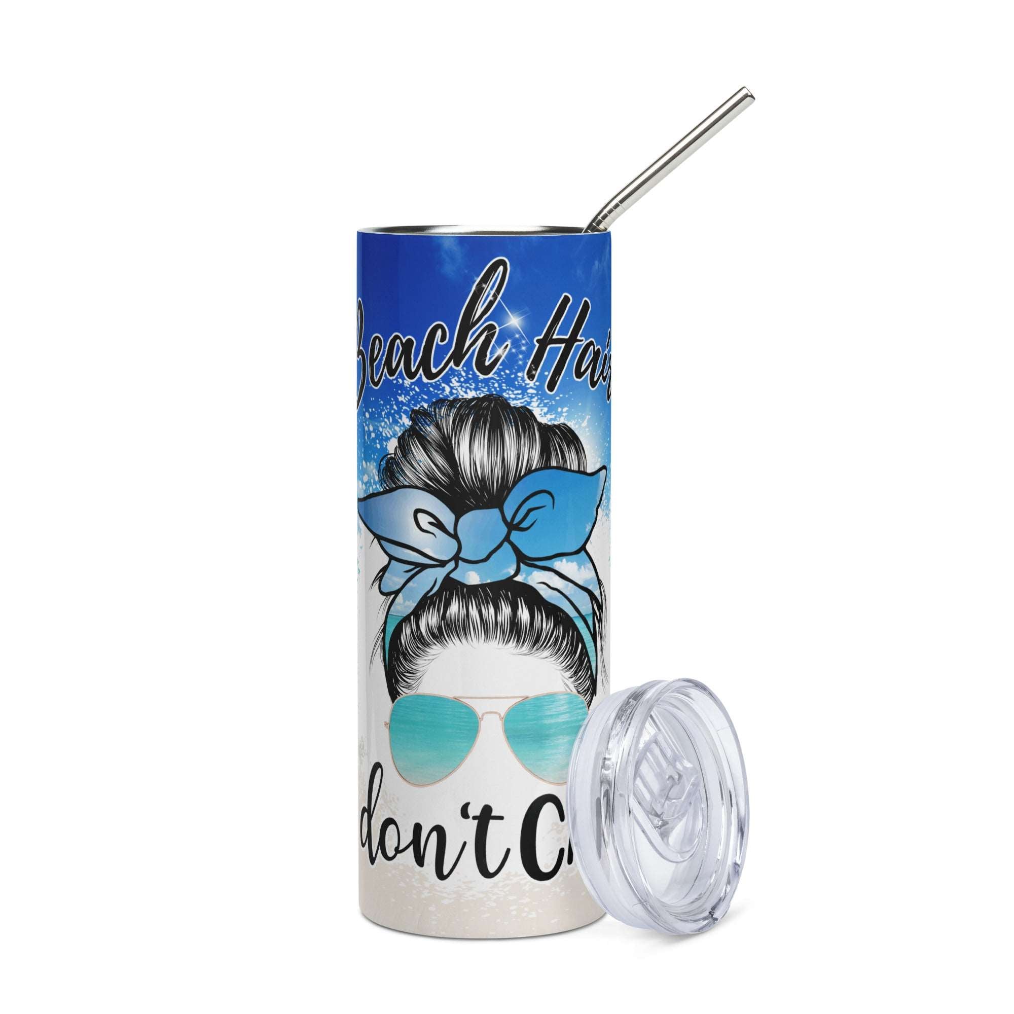 Beach Hair Don't Care Stainless steel tumbler