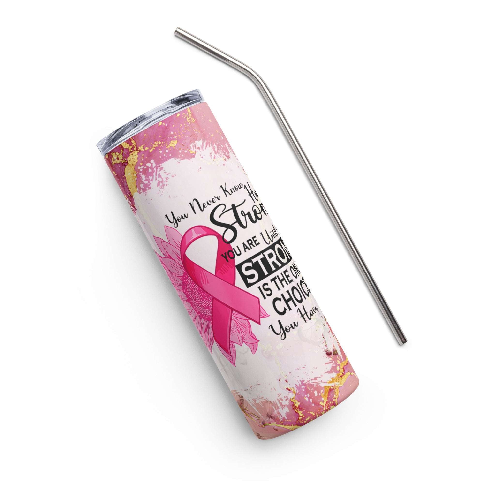 Breast Cancer Ribbon Stainless steel tumbler