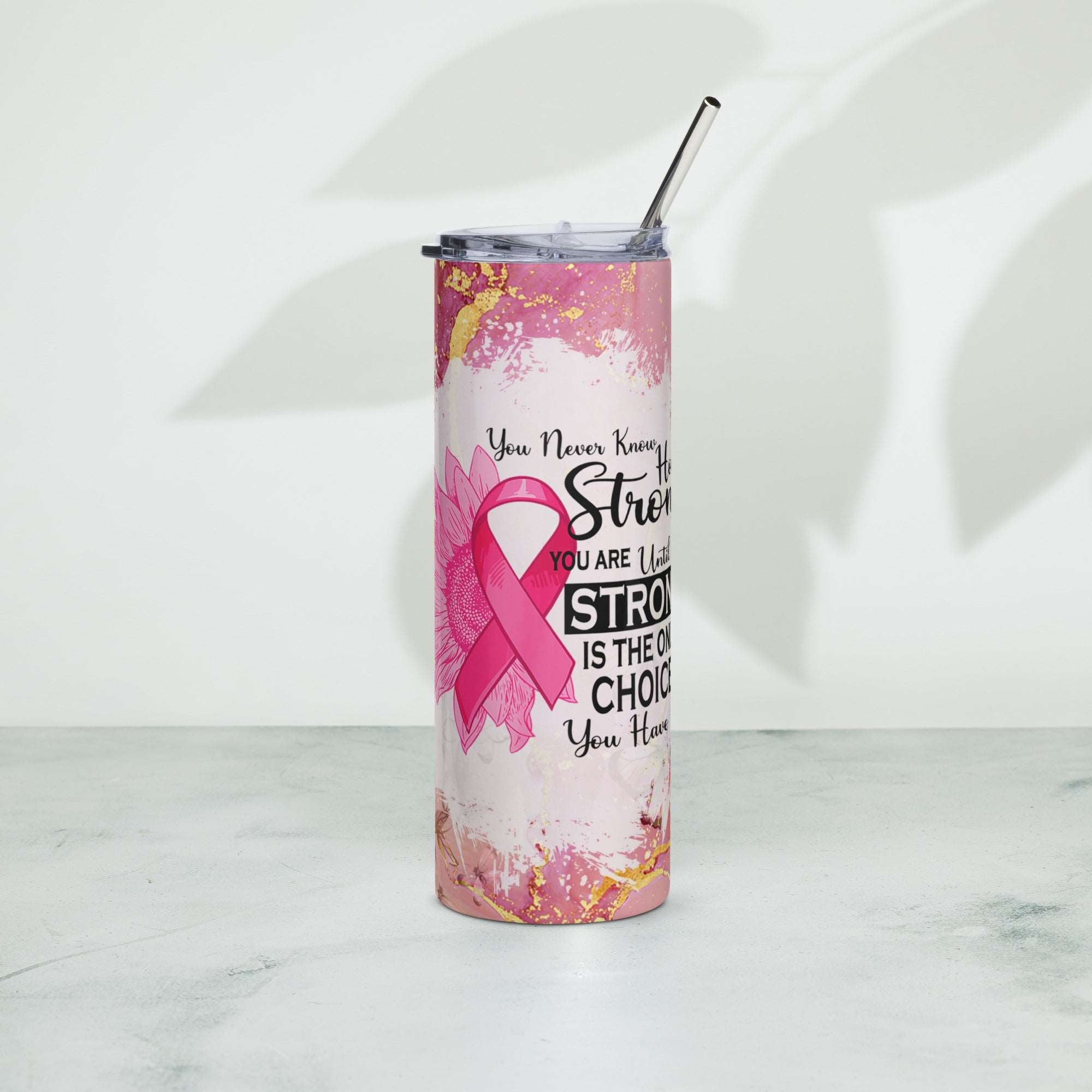 Breast Cancer Ribbon Stainless steel tumbler