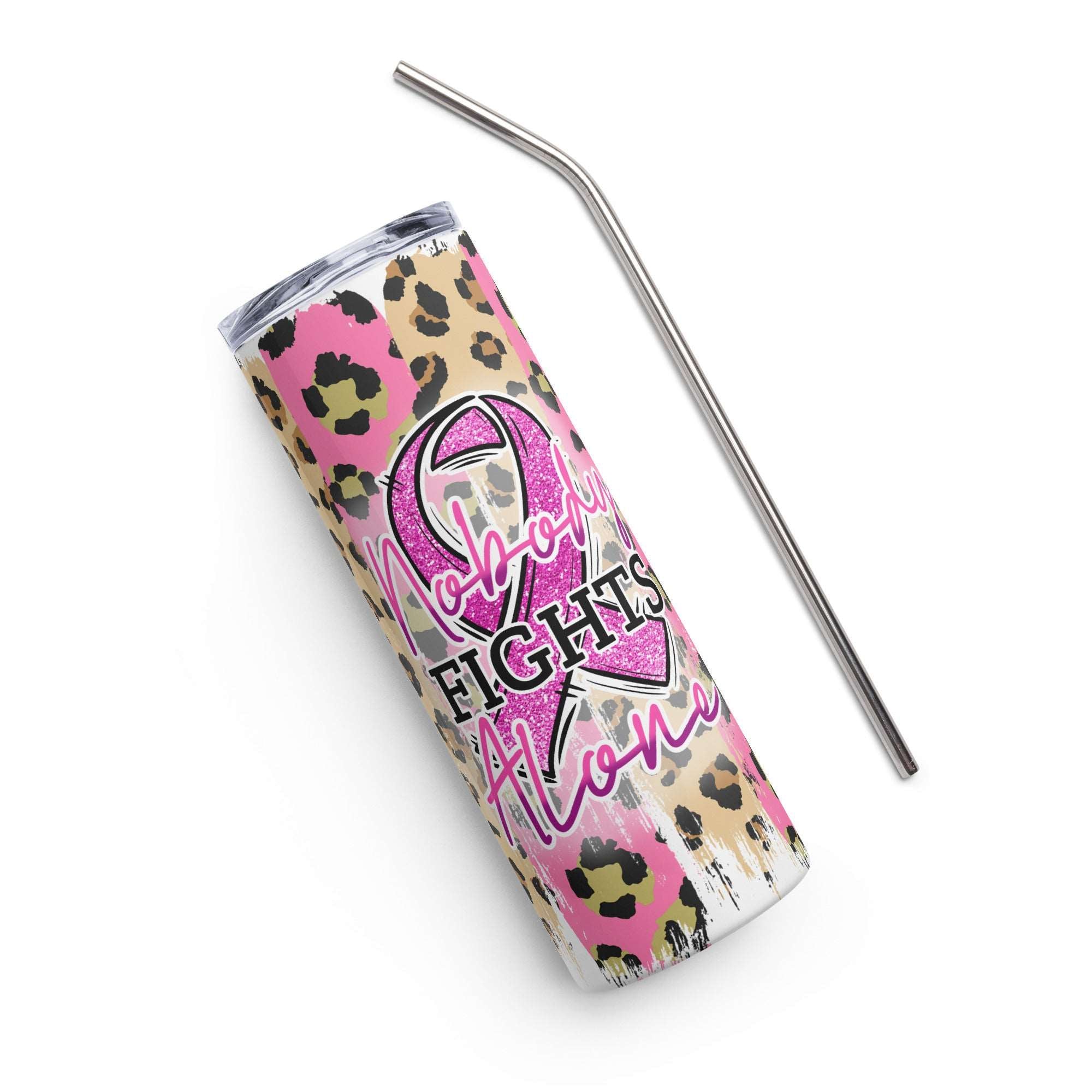 Breast Cancer Pink Ribbon Stainless steel tumbler
