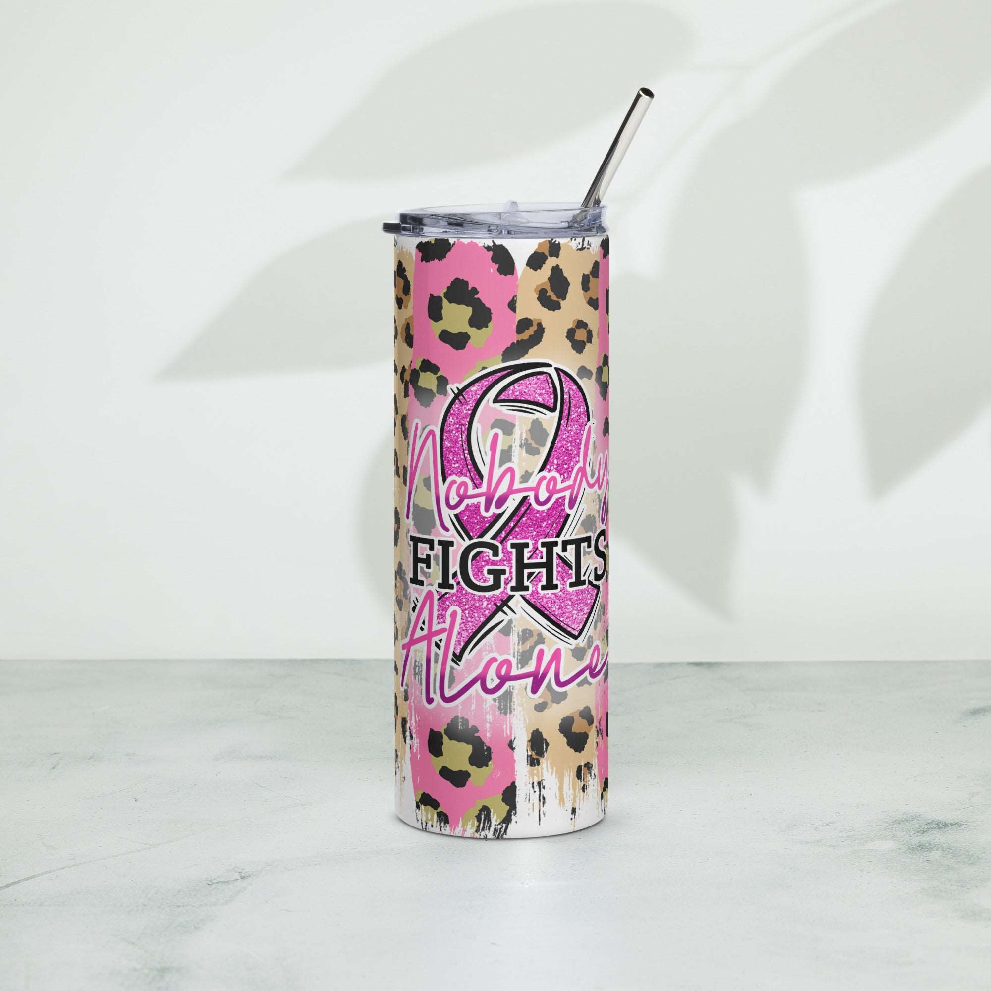 Breast Cancer Pink Ribbon Stainless steel tumbler