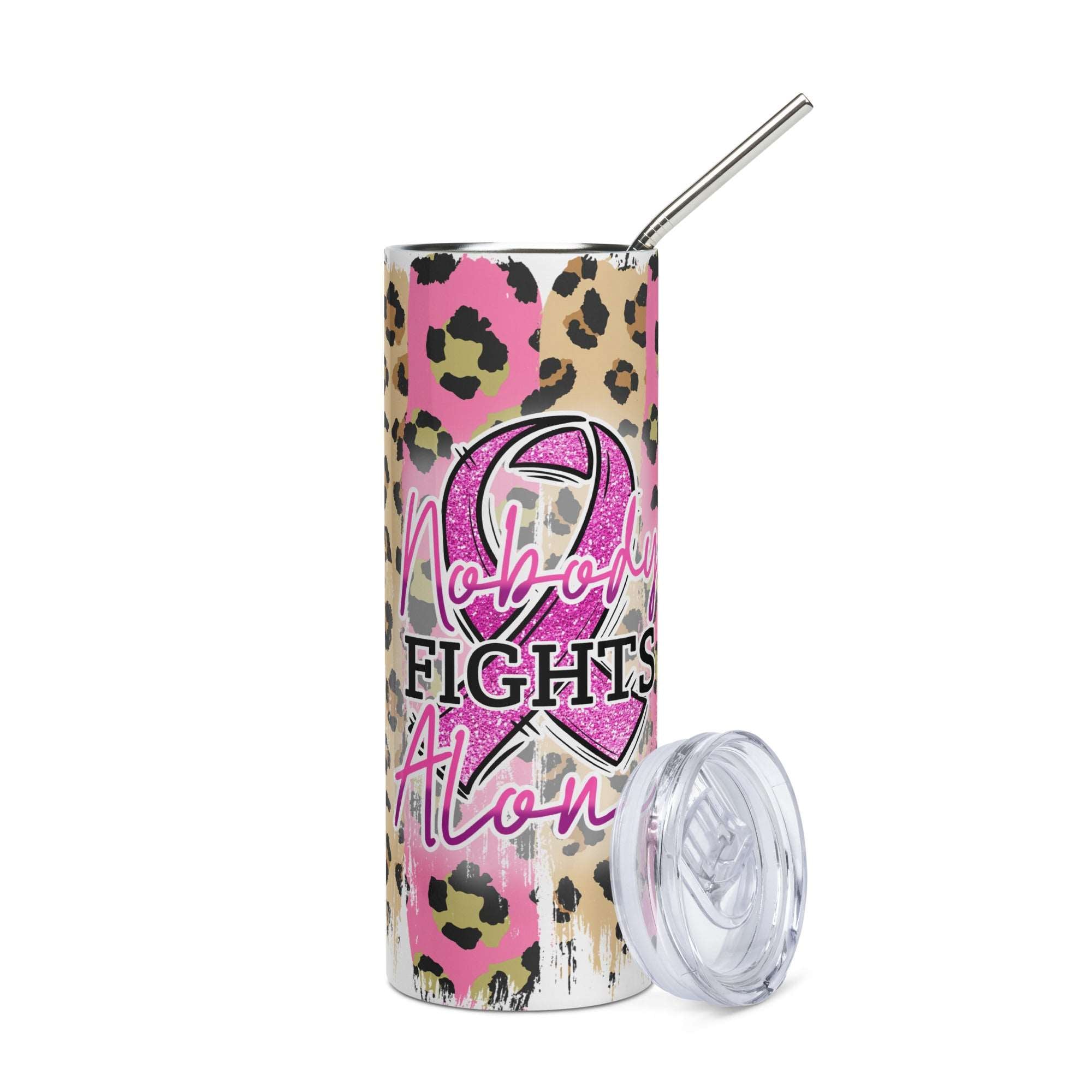 Breast Cancer Pink Ribbon Stainless steel tumbler