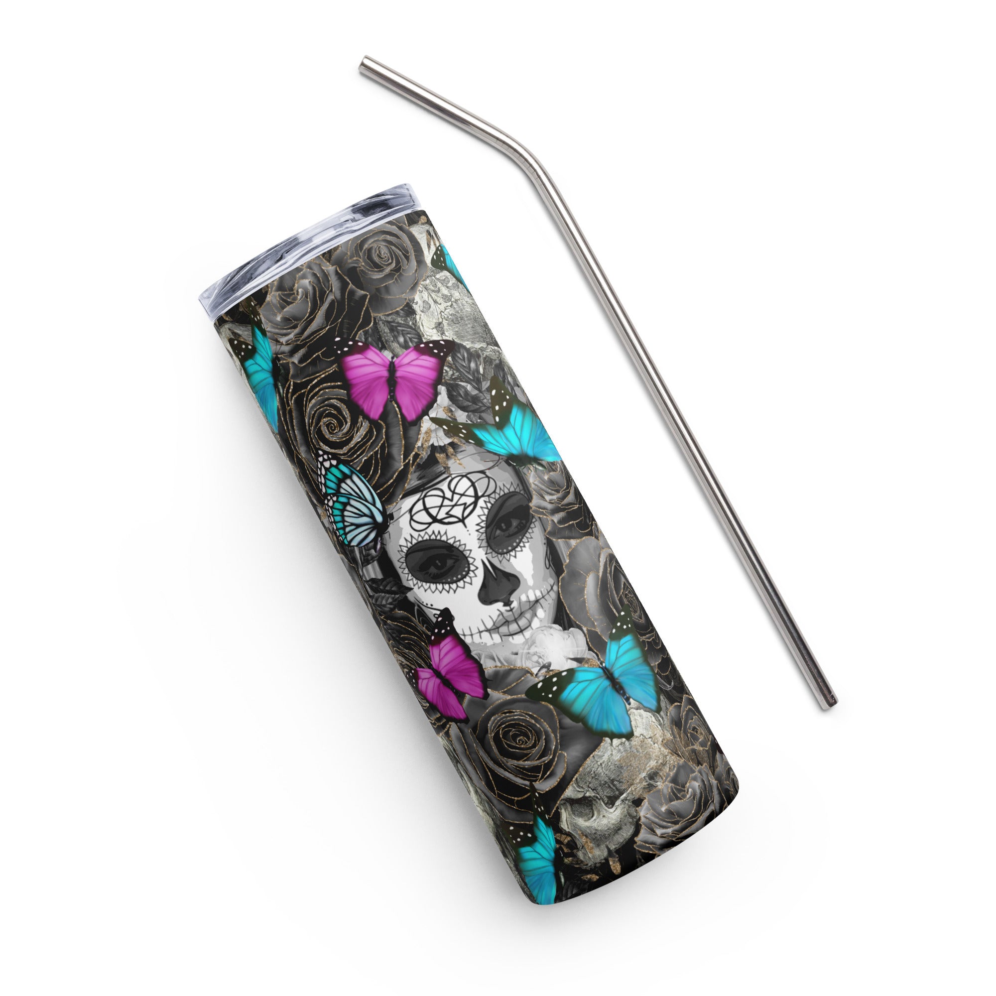 Day Of The Dead Sugar Skull Stainless steel tumbler