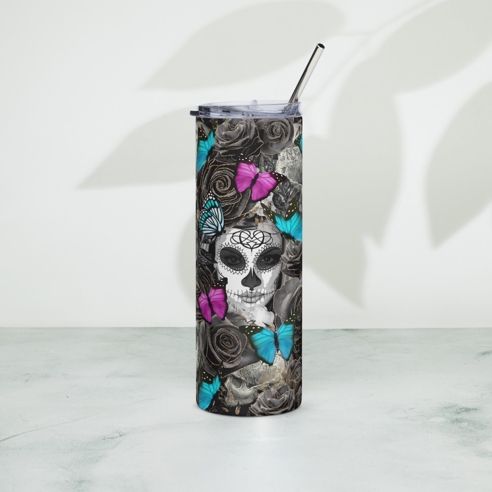 Day Of The Dead Sugar Skull Stainless steel tumbler