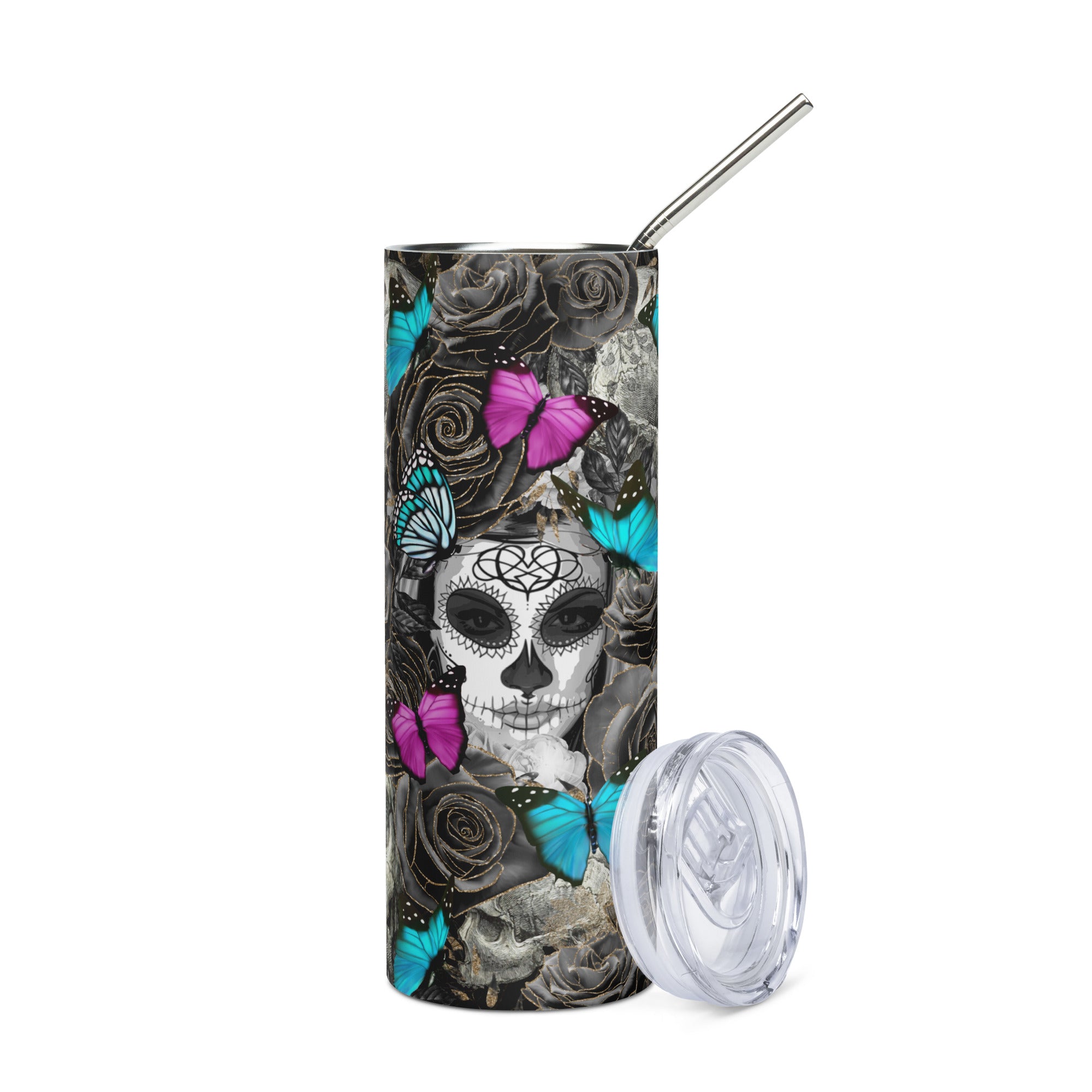 Day Of The Dead Sugar Skull Stainless steel tumbler