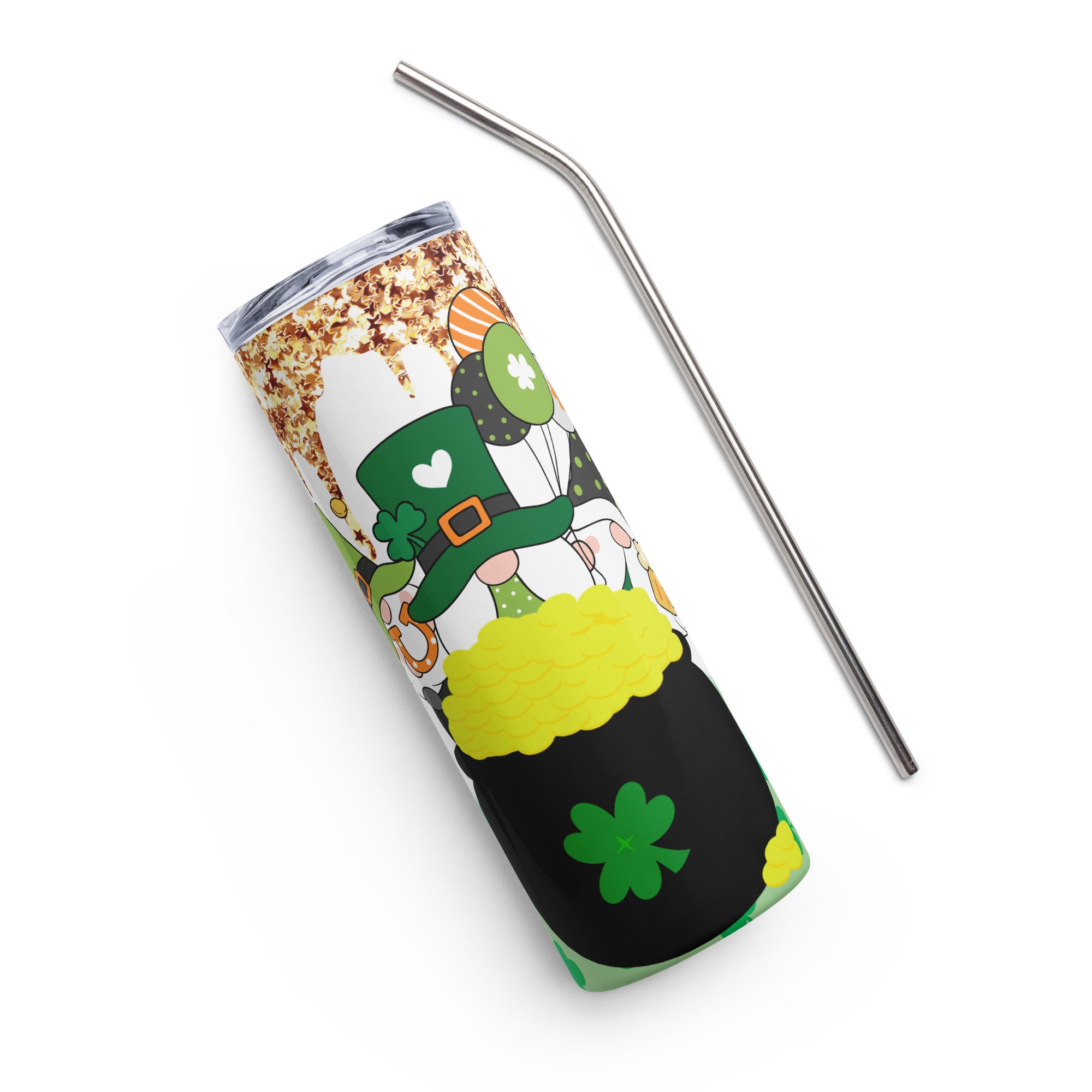St Patrick's Day Leprechaun Stainless steel tumbler