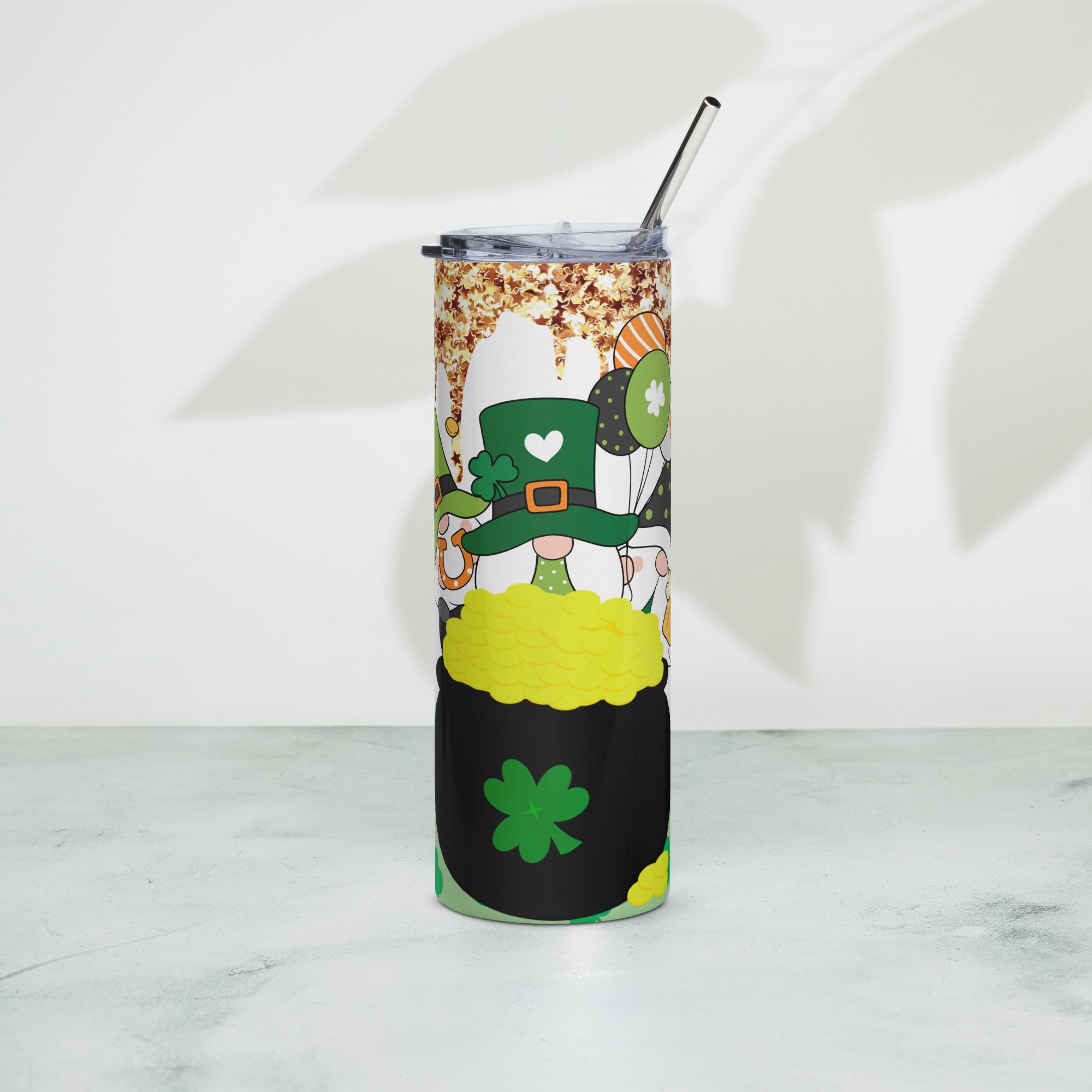St Patrick's Day Leprechaun Stainless steel tumbler