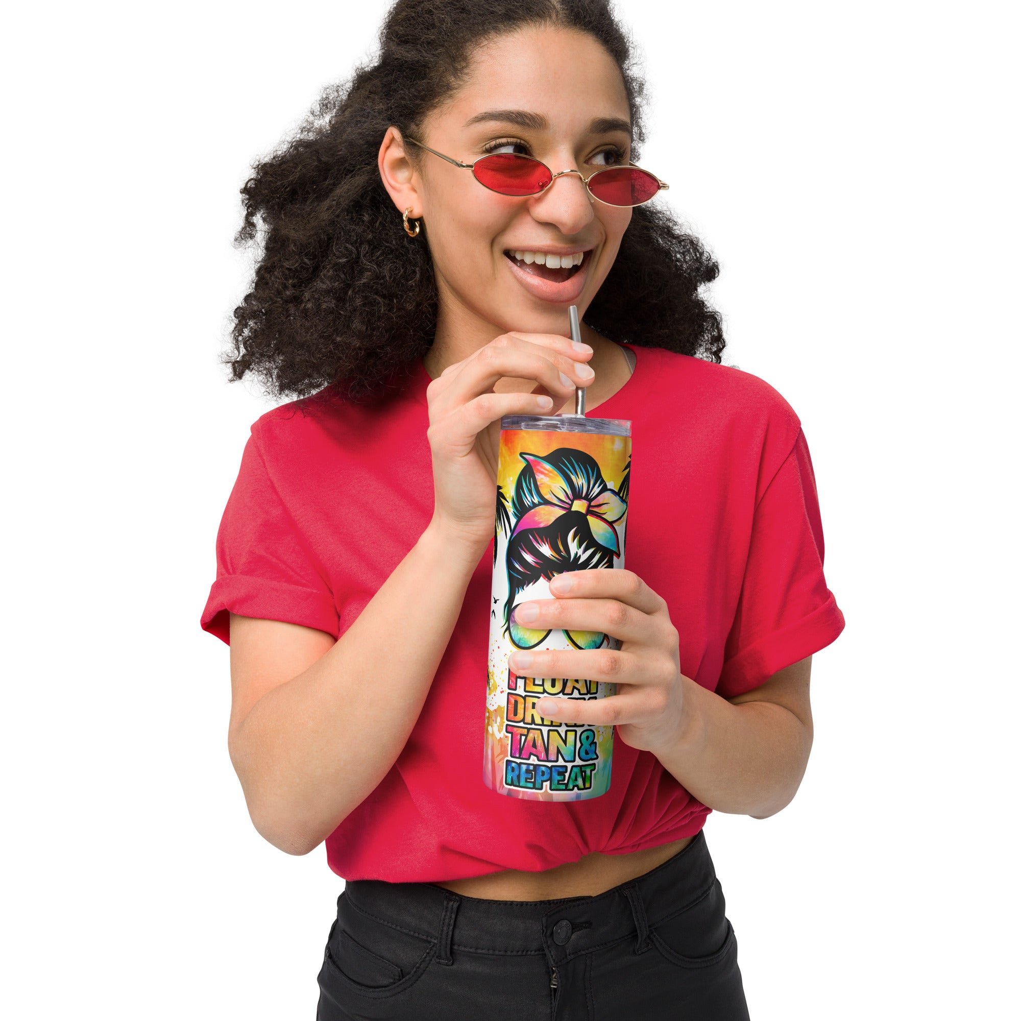 Float Drink Tank Repeat Beach Stainless steel tumbler