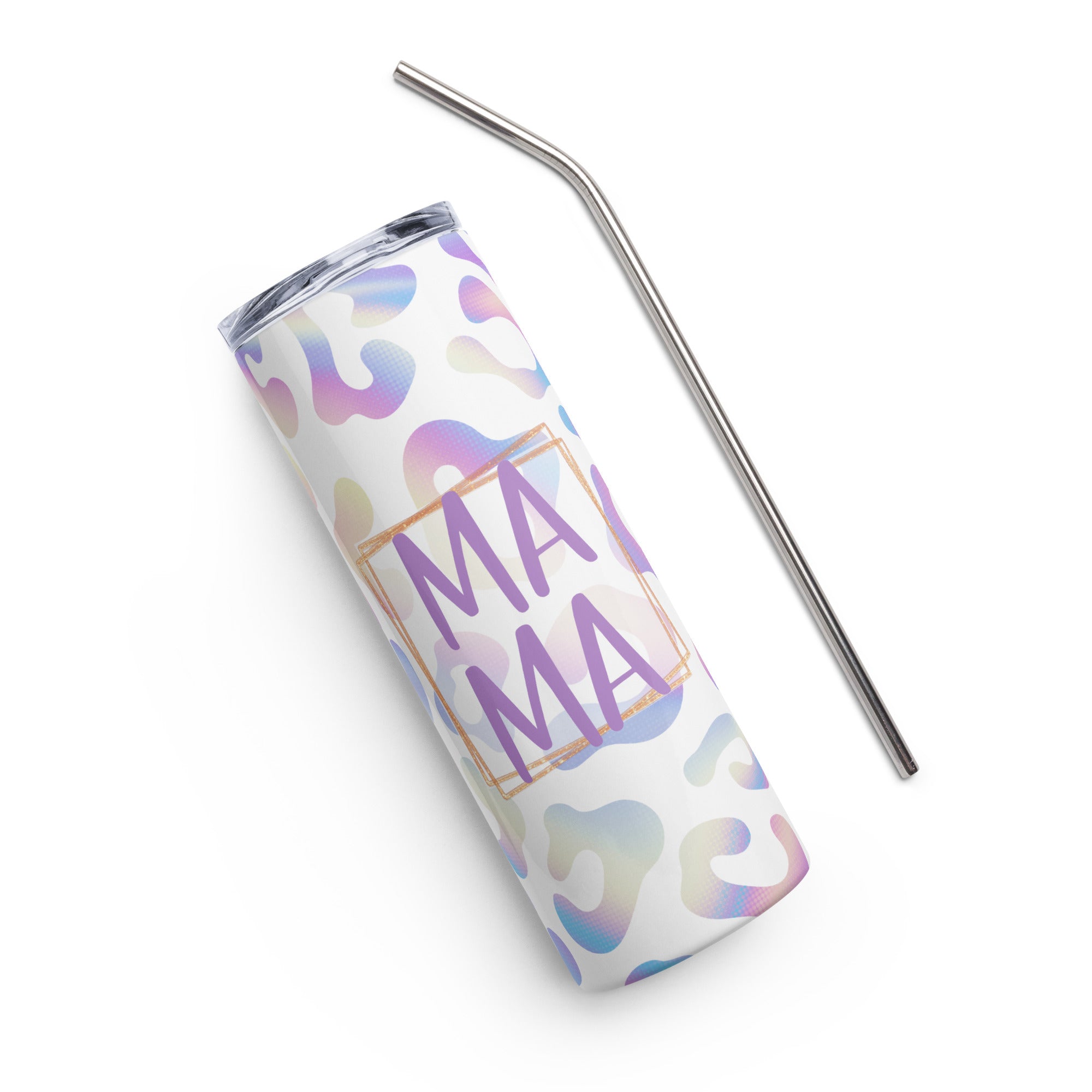 Mama Leopard Print Stainless steel tumbler