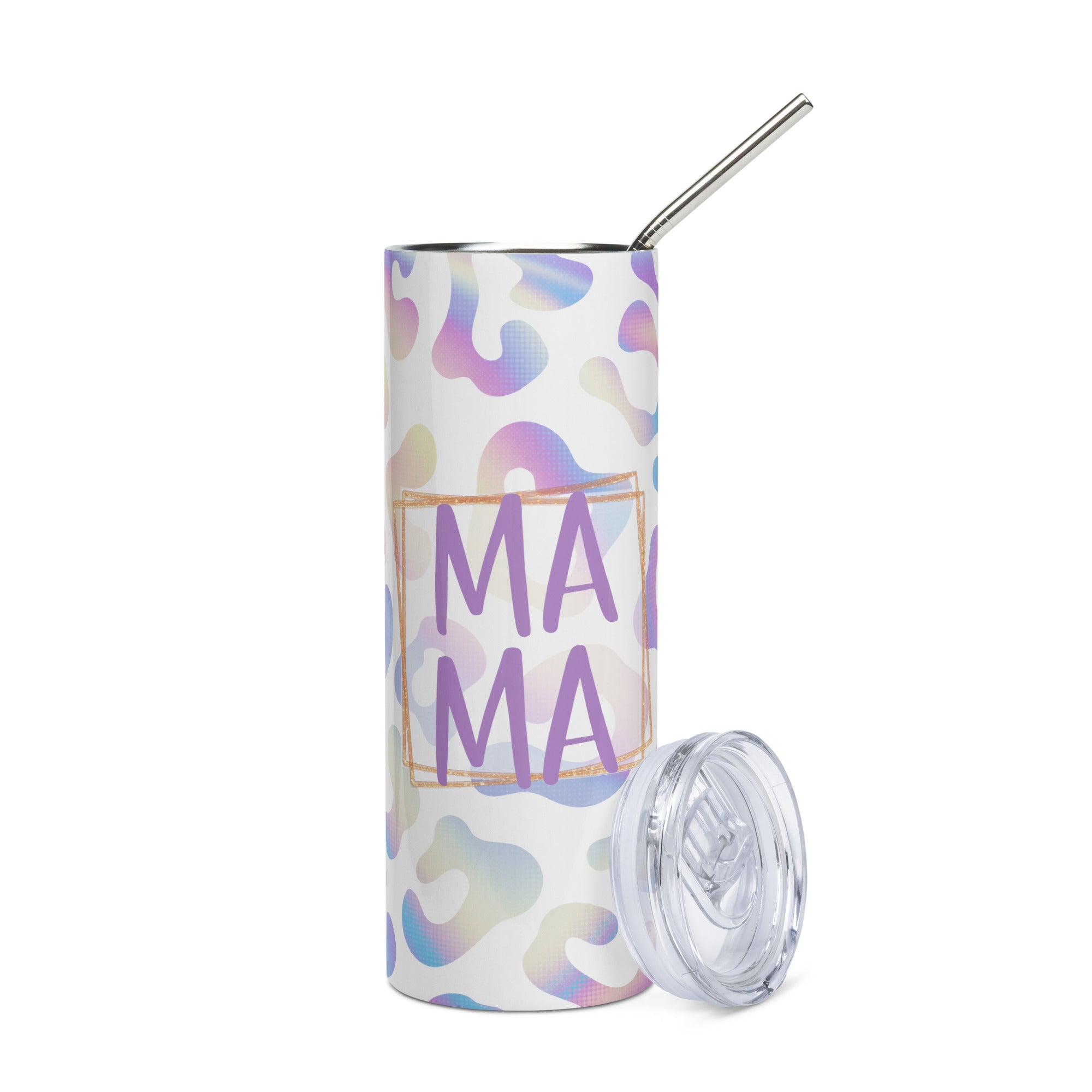 Mama Leopard Print Stainless steel tumbler