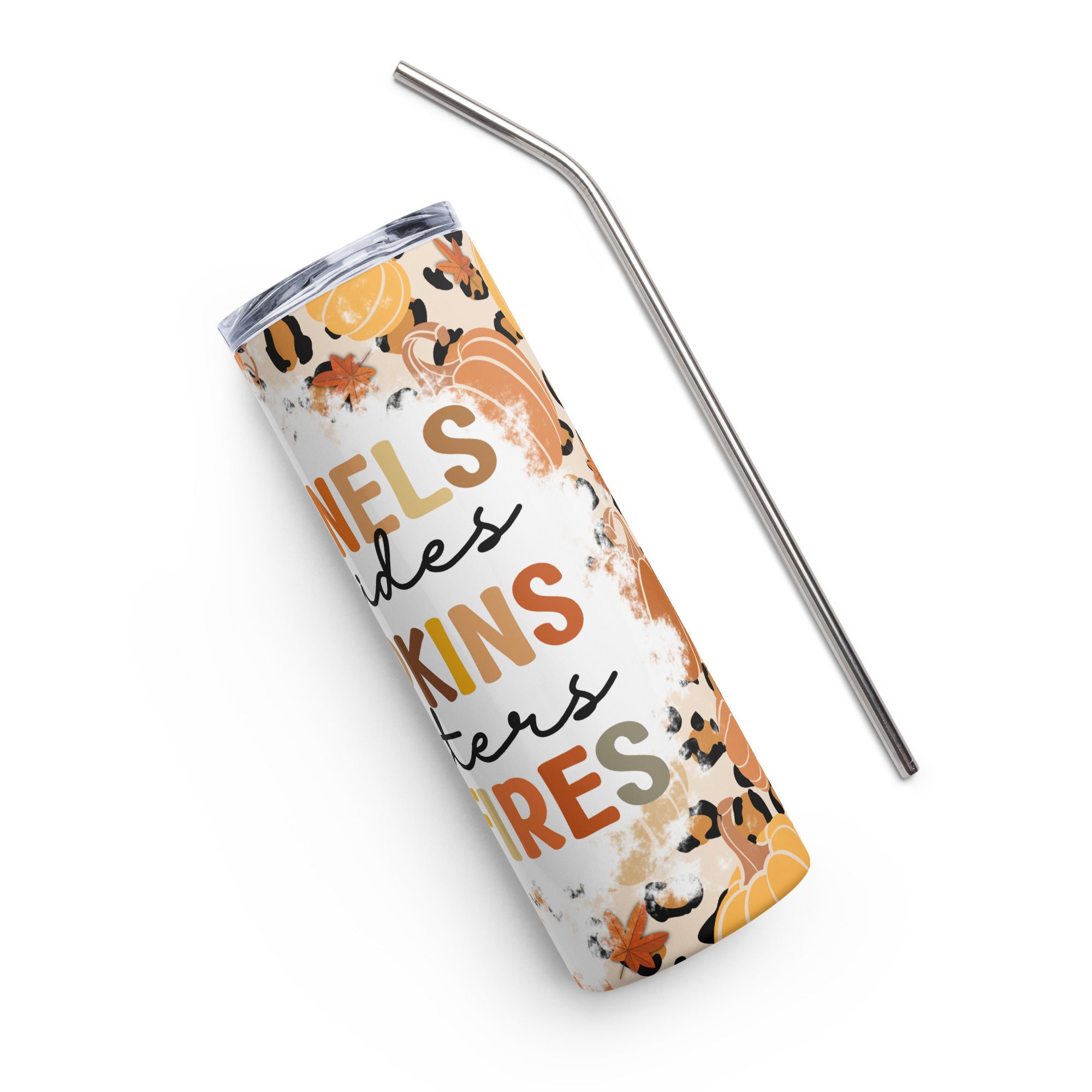 Flannels Hayrides Pumpkins Fall Stainless steel tumbler