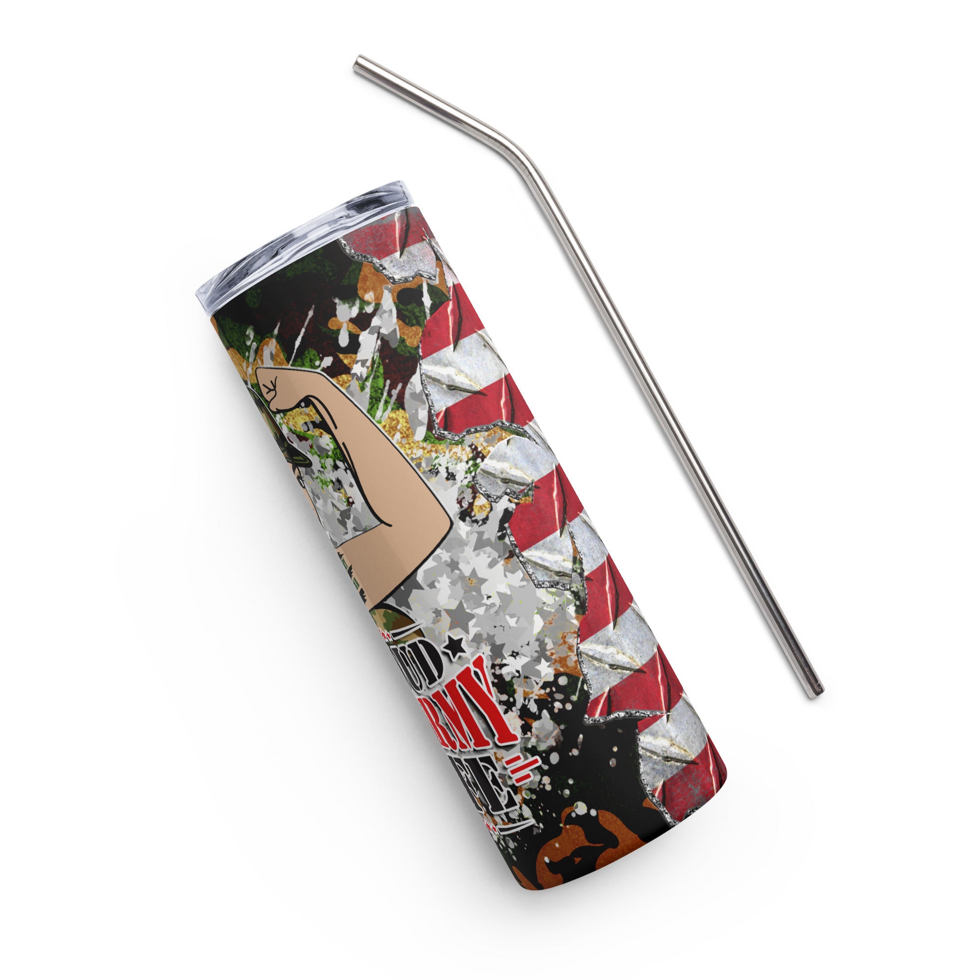 Proud Army Wife Stainless steel tumbler