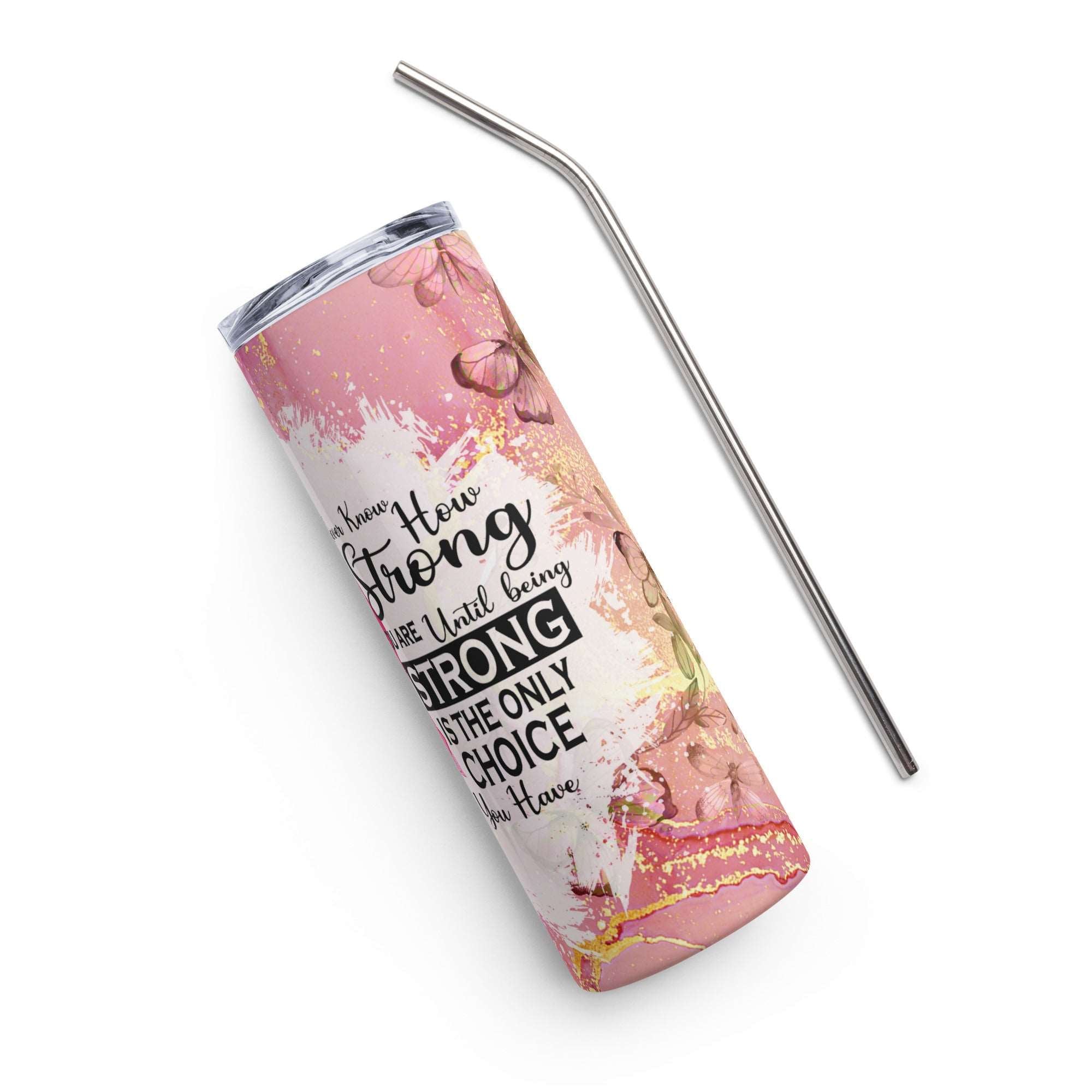 Breast Cancer Ribbon Stainless steel tumbler