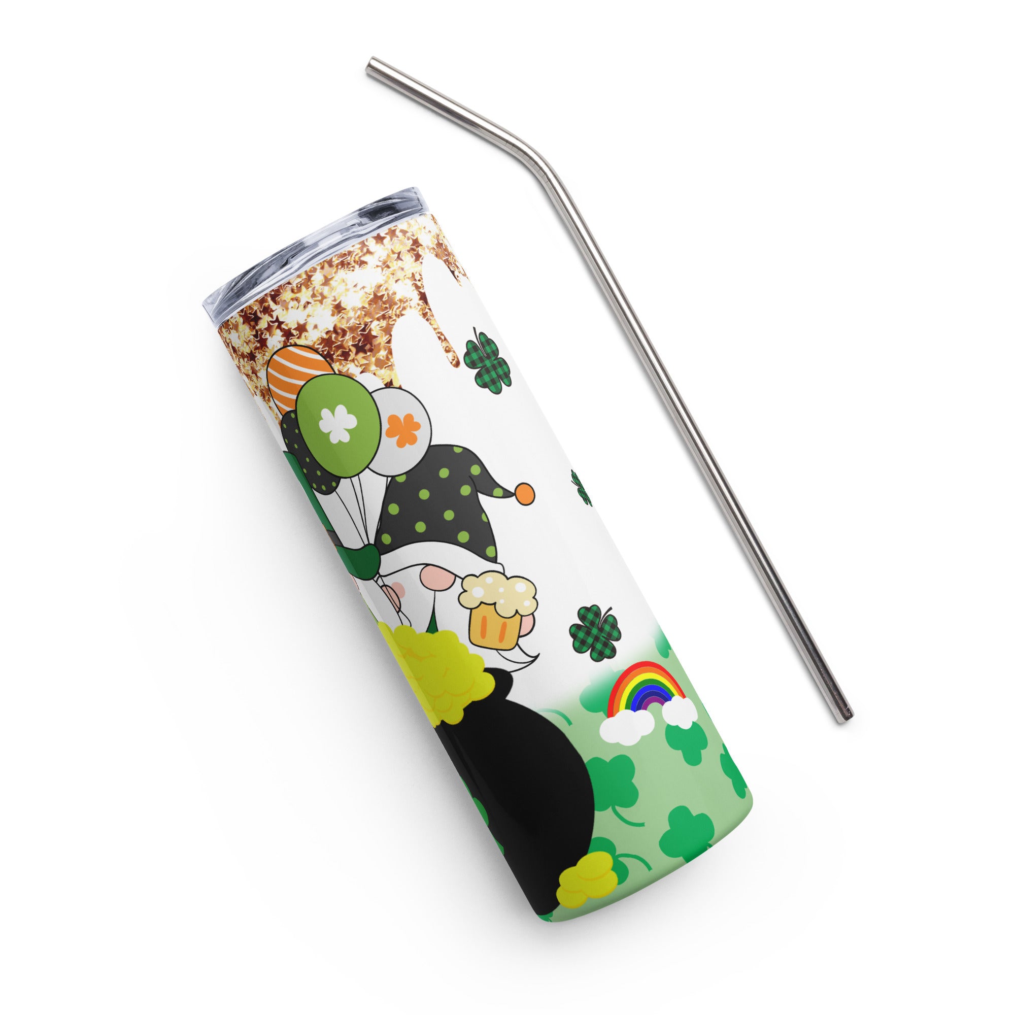 St Patrick's Day Leprechaun Stainless steel tumbler