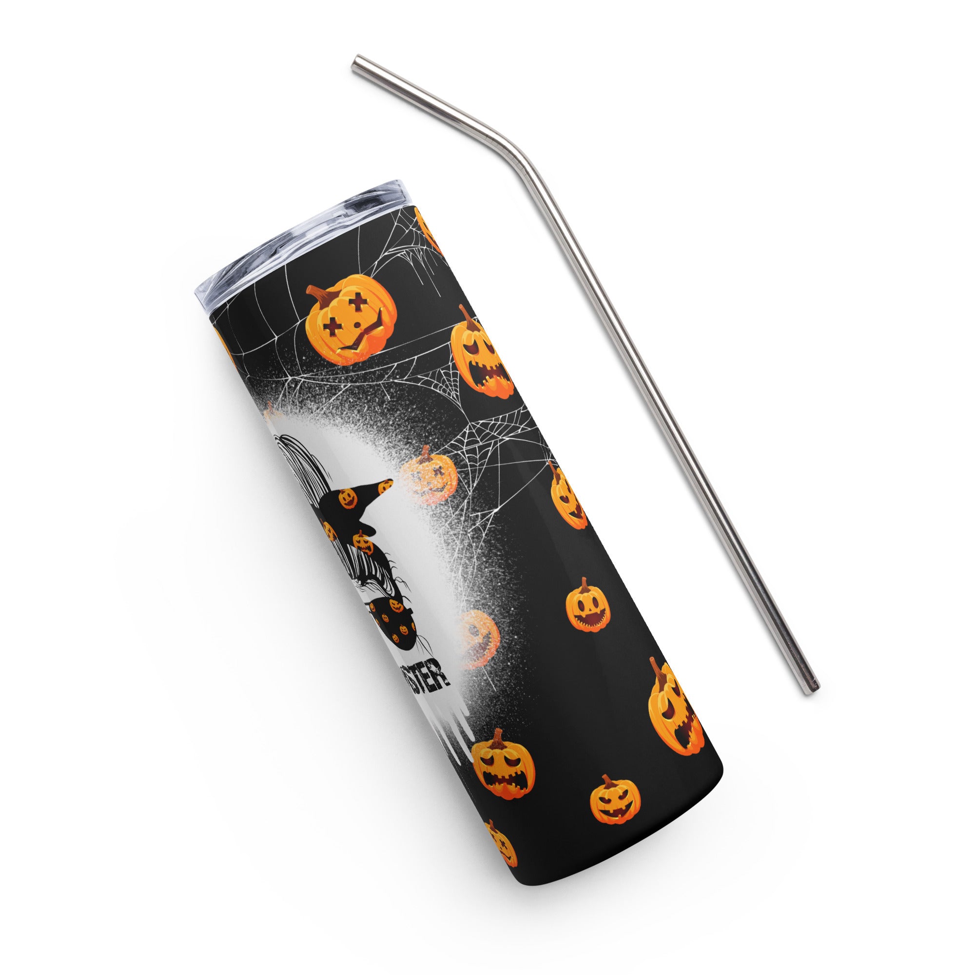 Messy Bun Momster Halloween Stainless steel tumbler