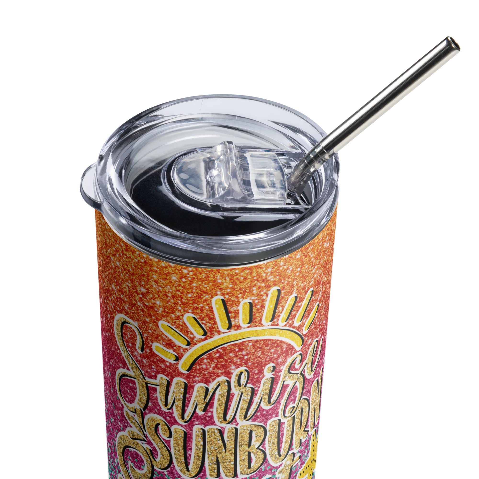 Sunrise Sunset Beach Stainless steel tumbler