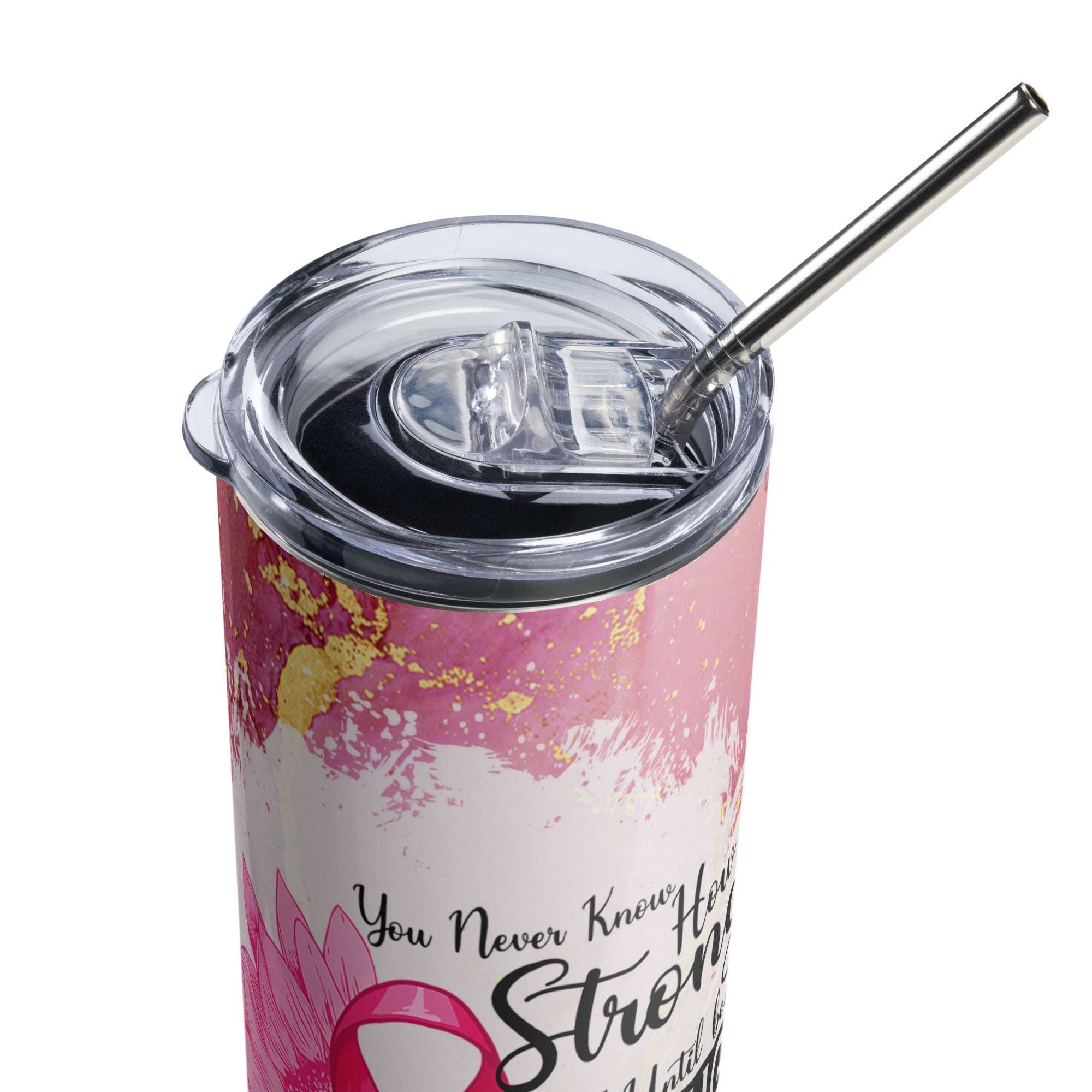 Breast Cancer Ribbon Stainless steel tumbler