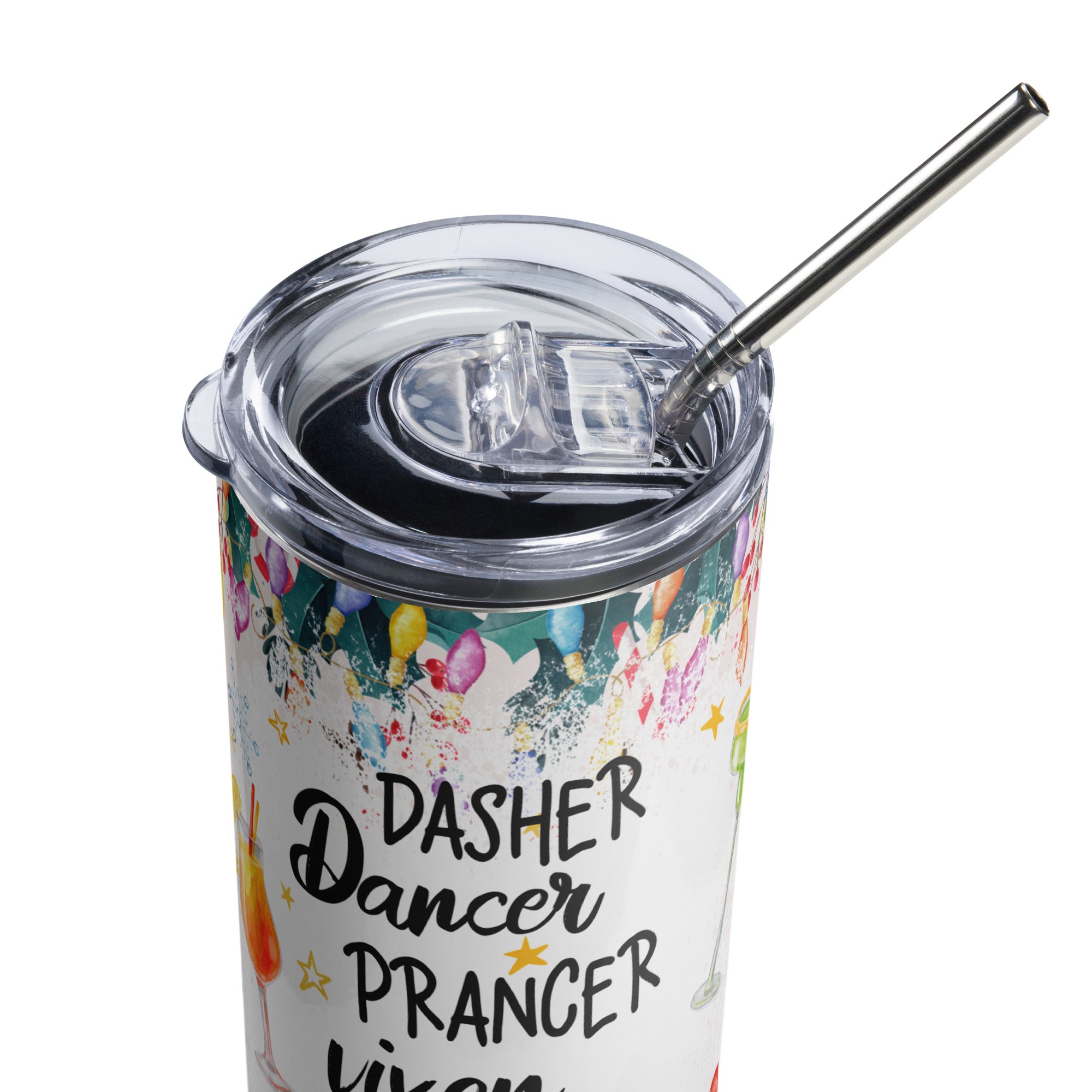 Christmas Drinking Reindeer Wine Stainless steel tumbler