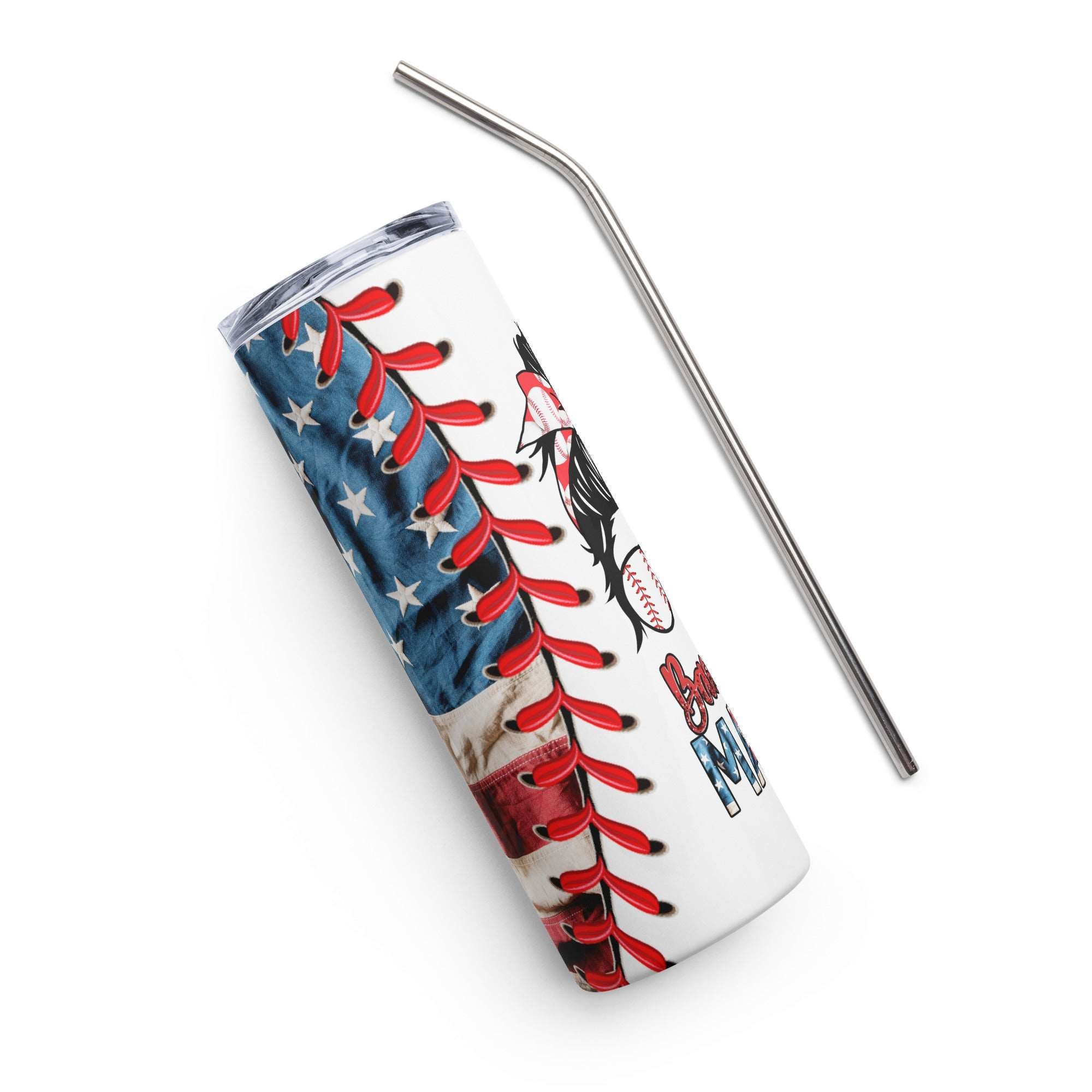 Baseball Mom Stainless steel tumbler