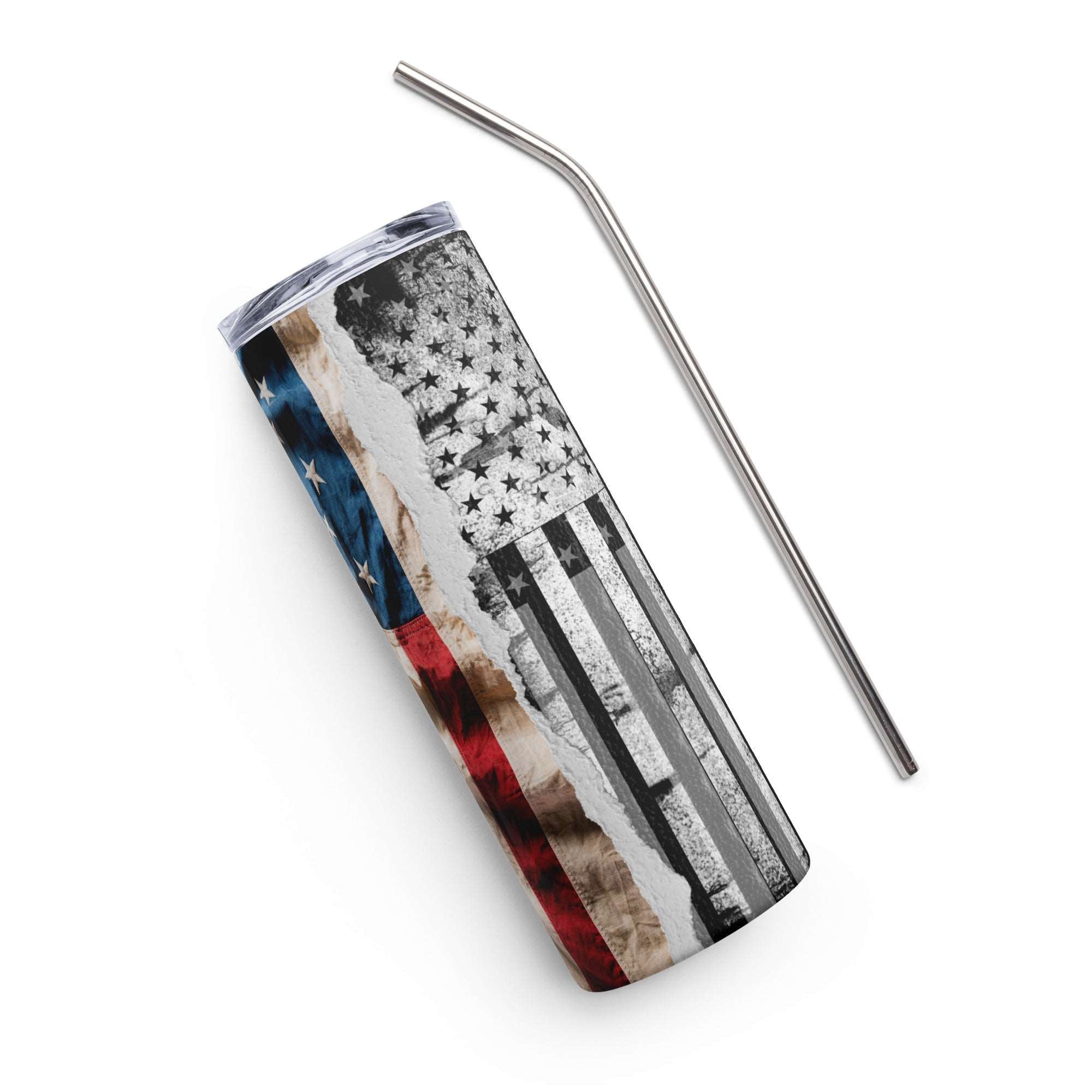 American Flag Firefighter Stainless steel tumbler