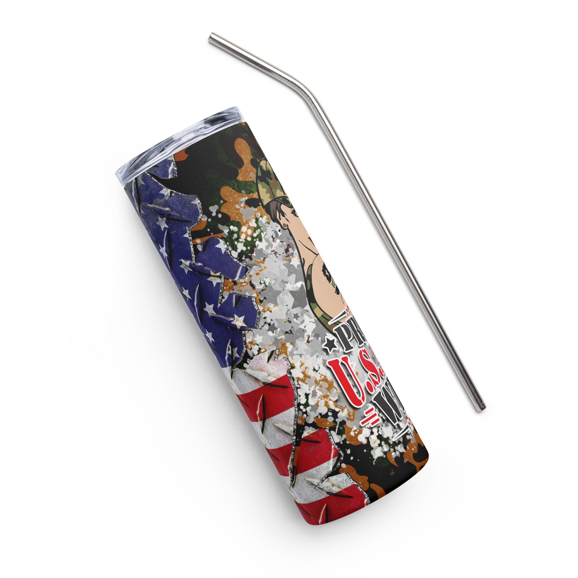 Proud Army Wife Stainless steel tumbler