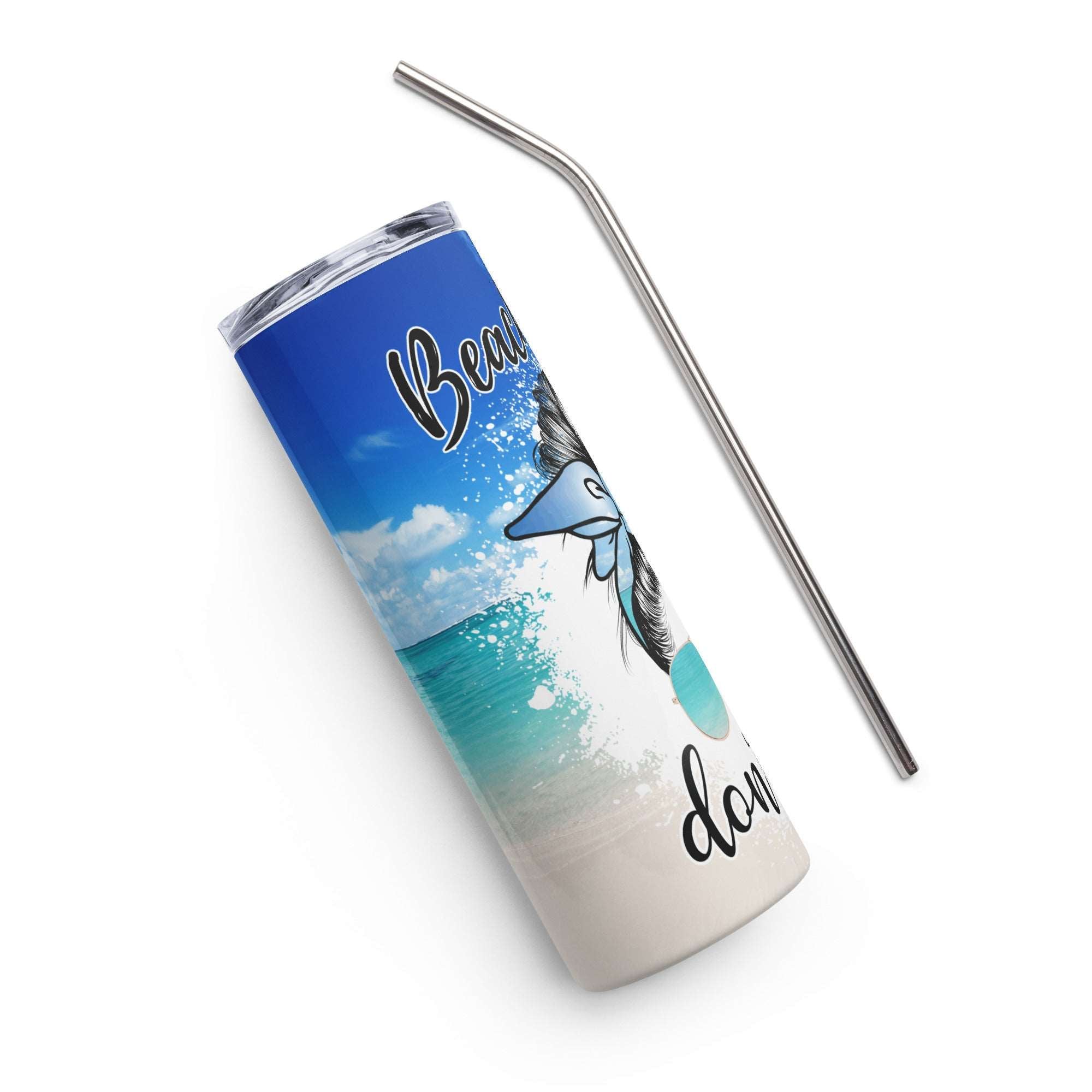 Beach Hair Don't Care Stainless steel tumbler