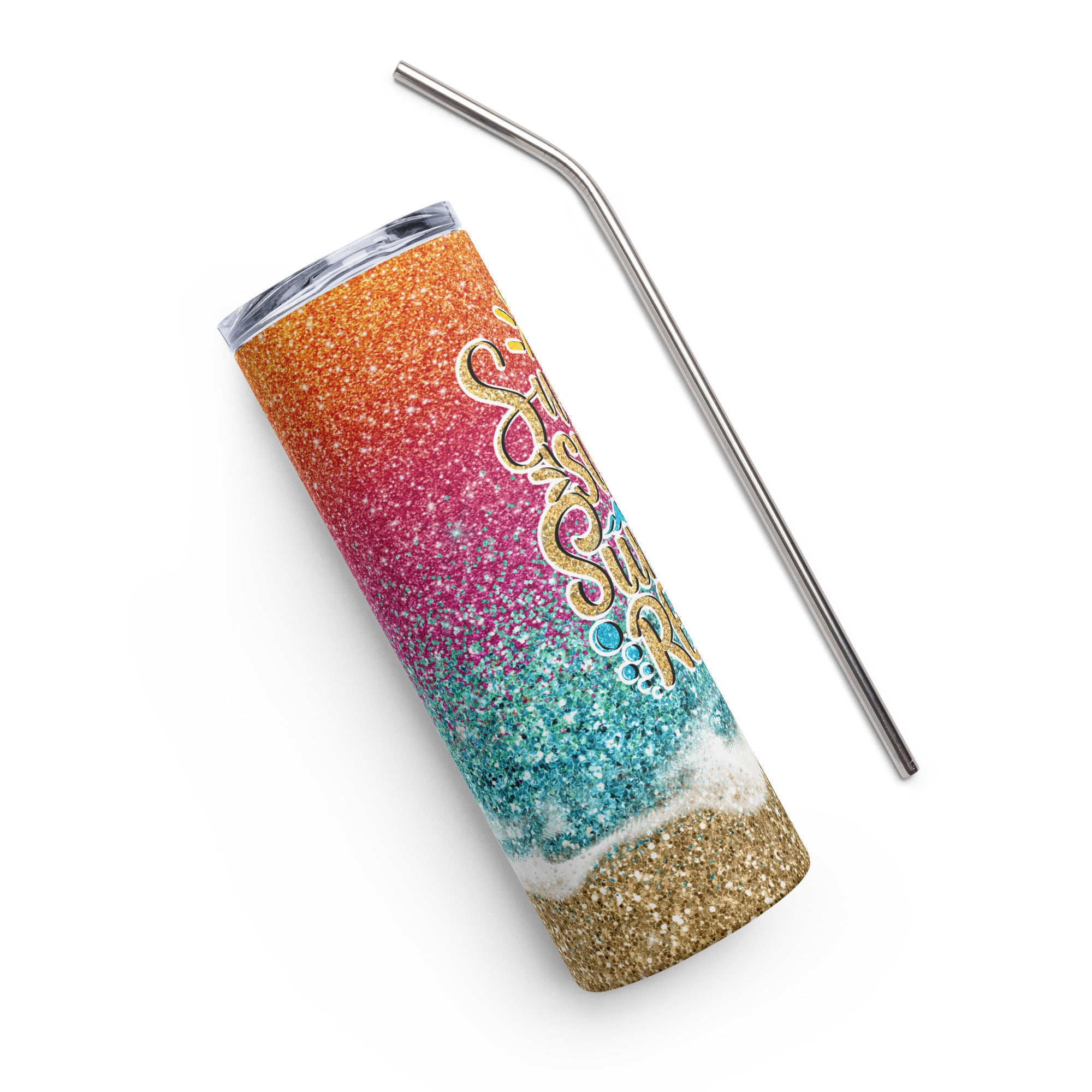 Sunrise Sunset Beach Stainless steel tumbler