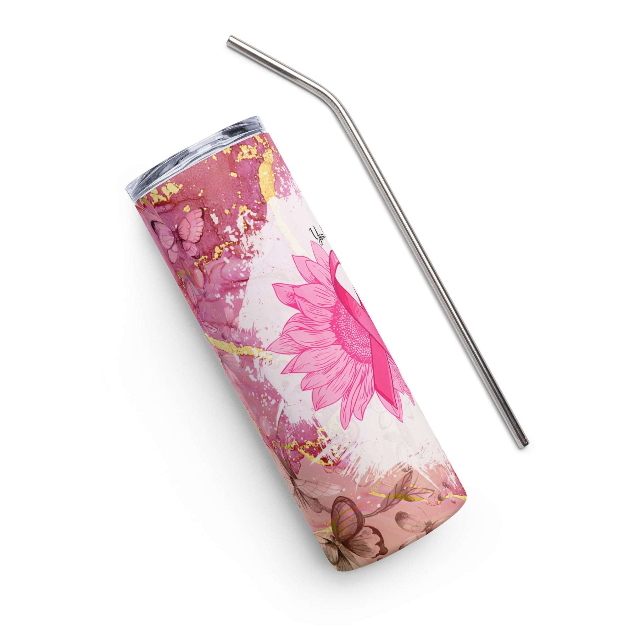 Breast Cancer Ribbon Stainless steel tumbler