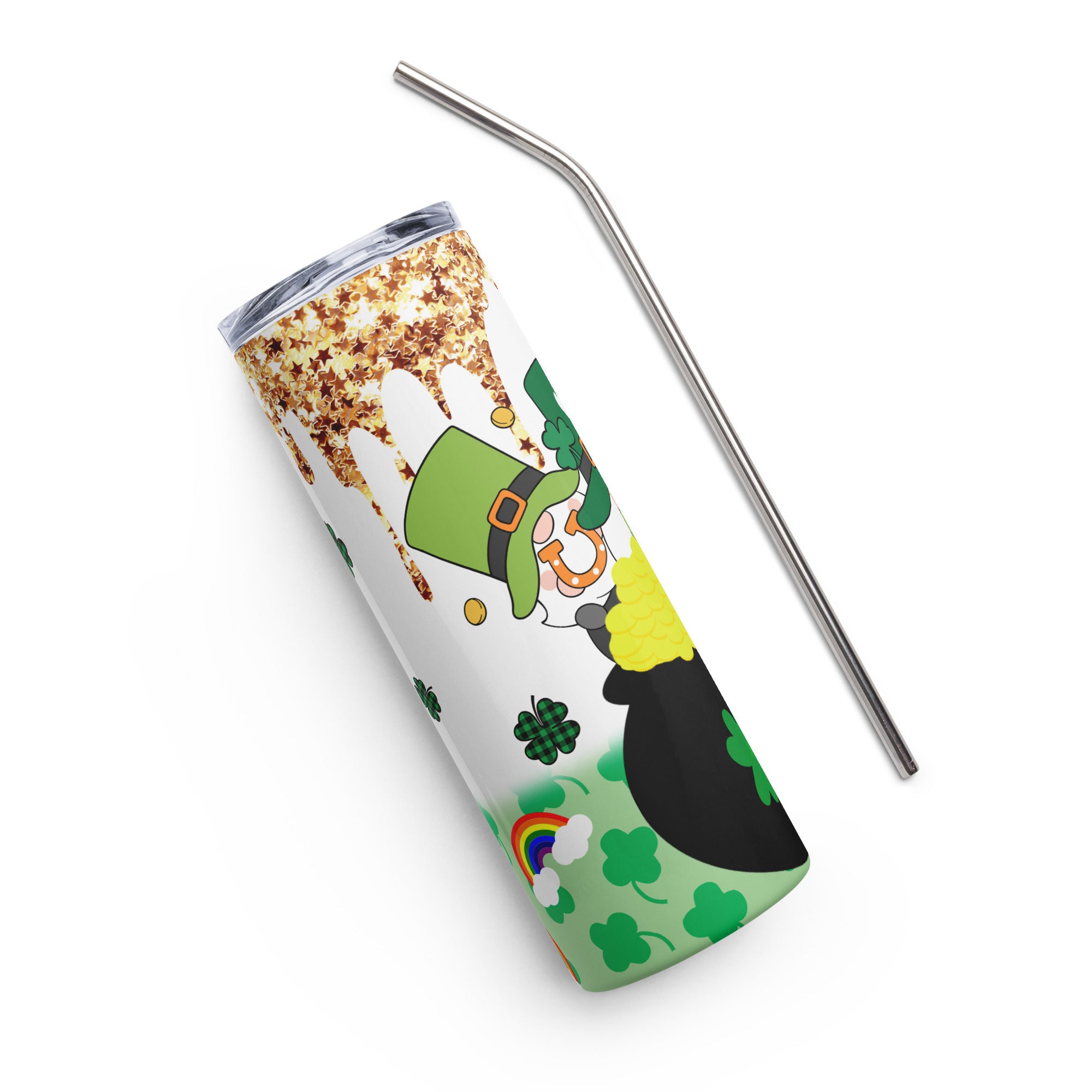 St Patrick's Day Leprechaun Stainless steel tumbler
